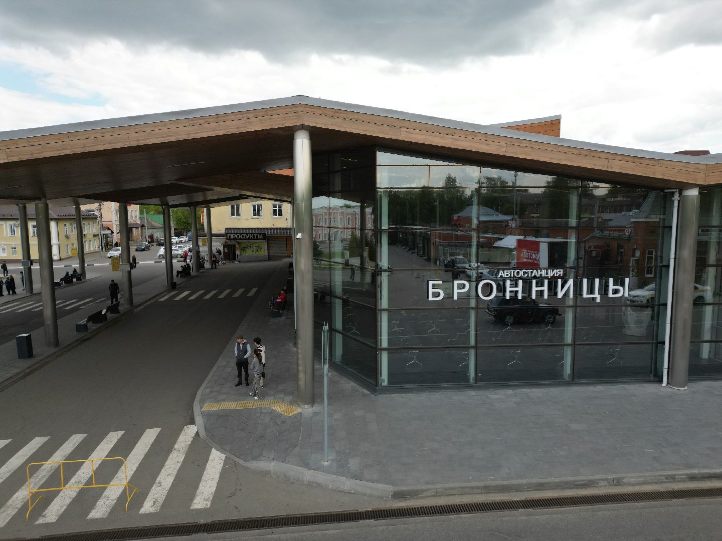 видео с коптера, бронницы, автовокзал,