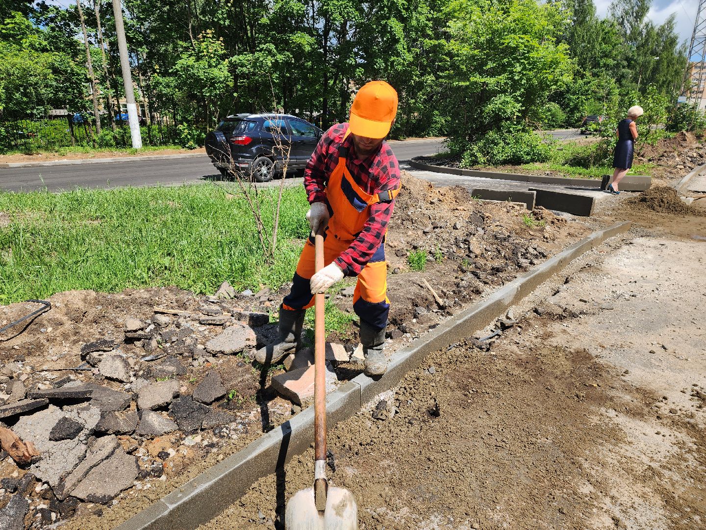 красноармейск, г.о. пушкинский, капремонт дороги, новый тротуар,