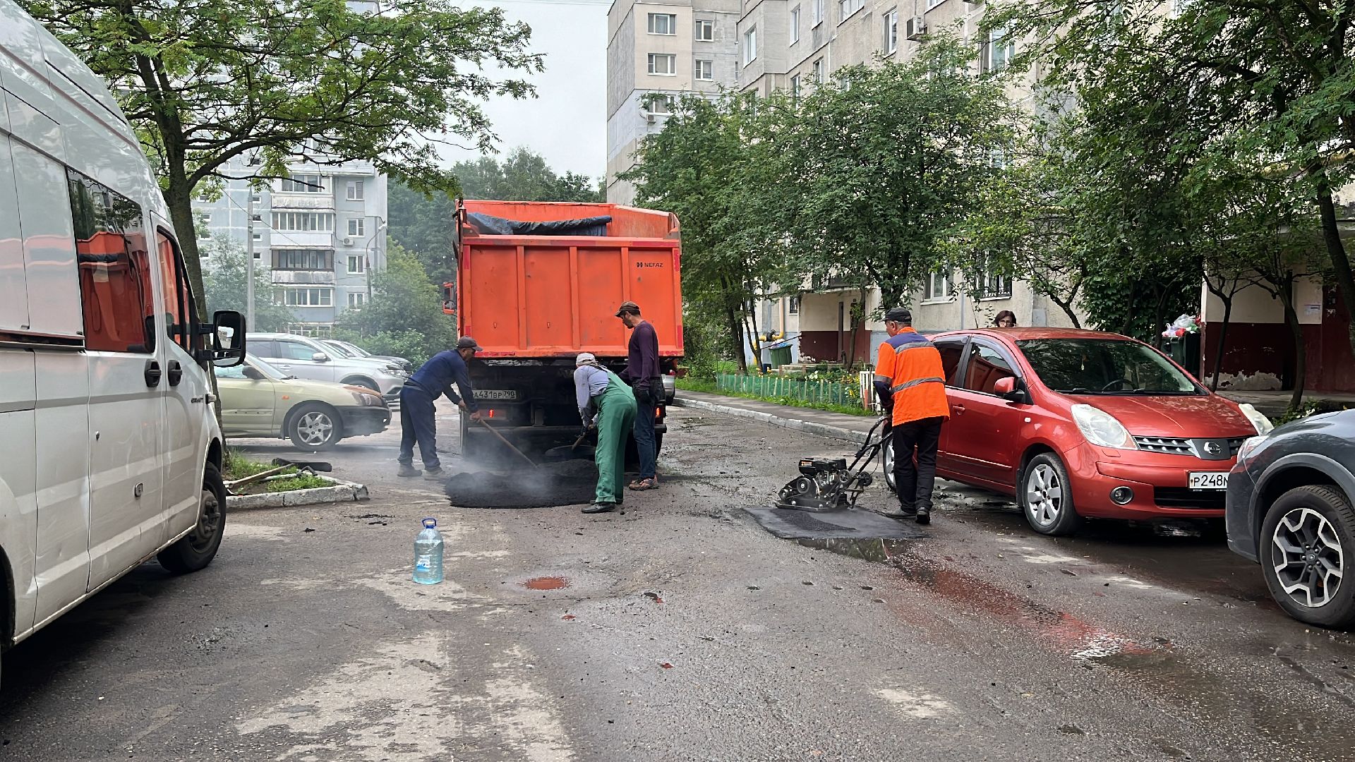 ямочный ремонт, дорога, ремонт дорог, балашиха, микрорайон новый свет,