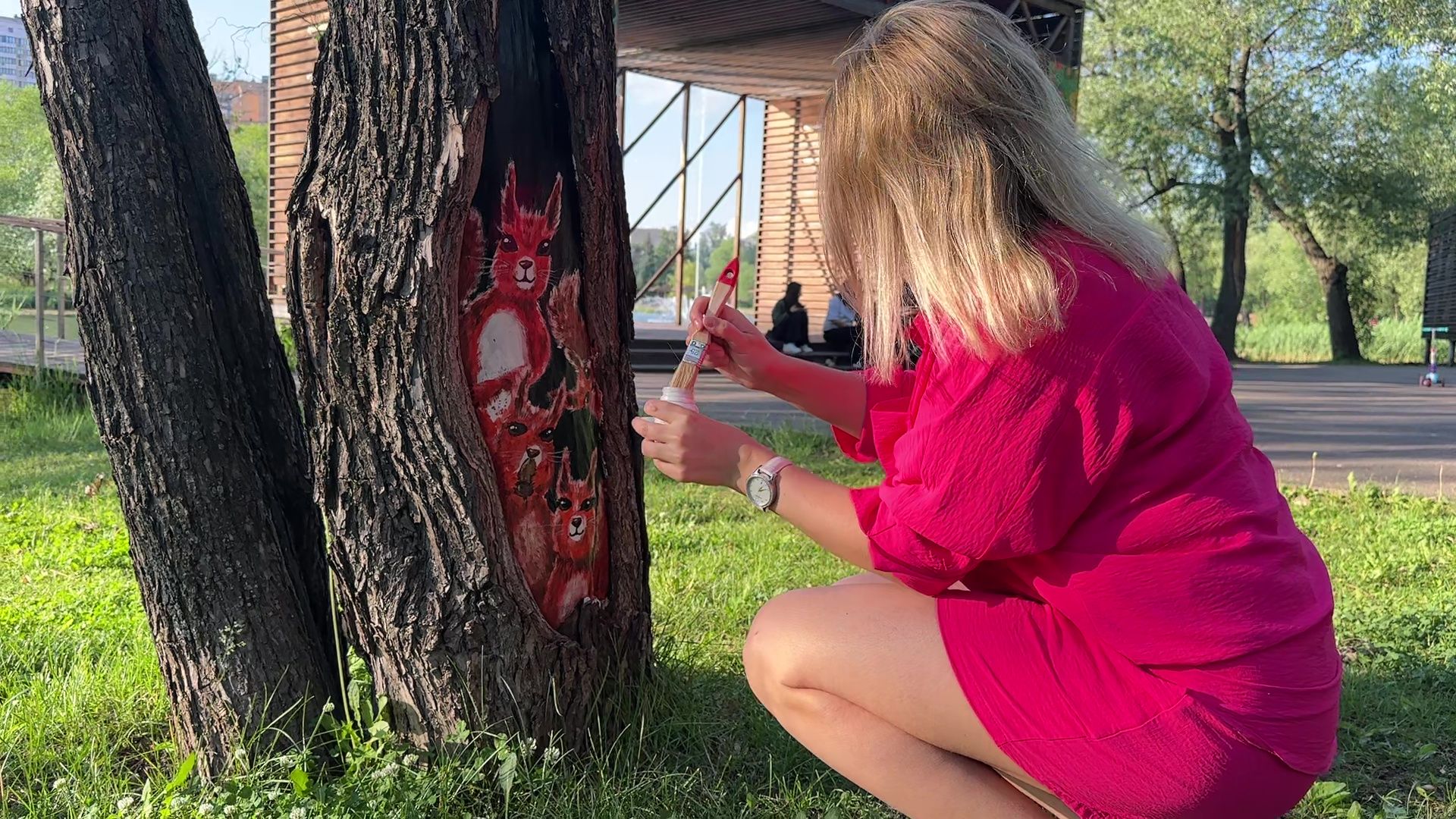 Реутов, парк, спаси дерево, рисунки, художник,