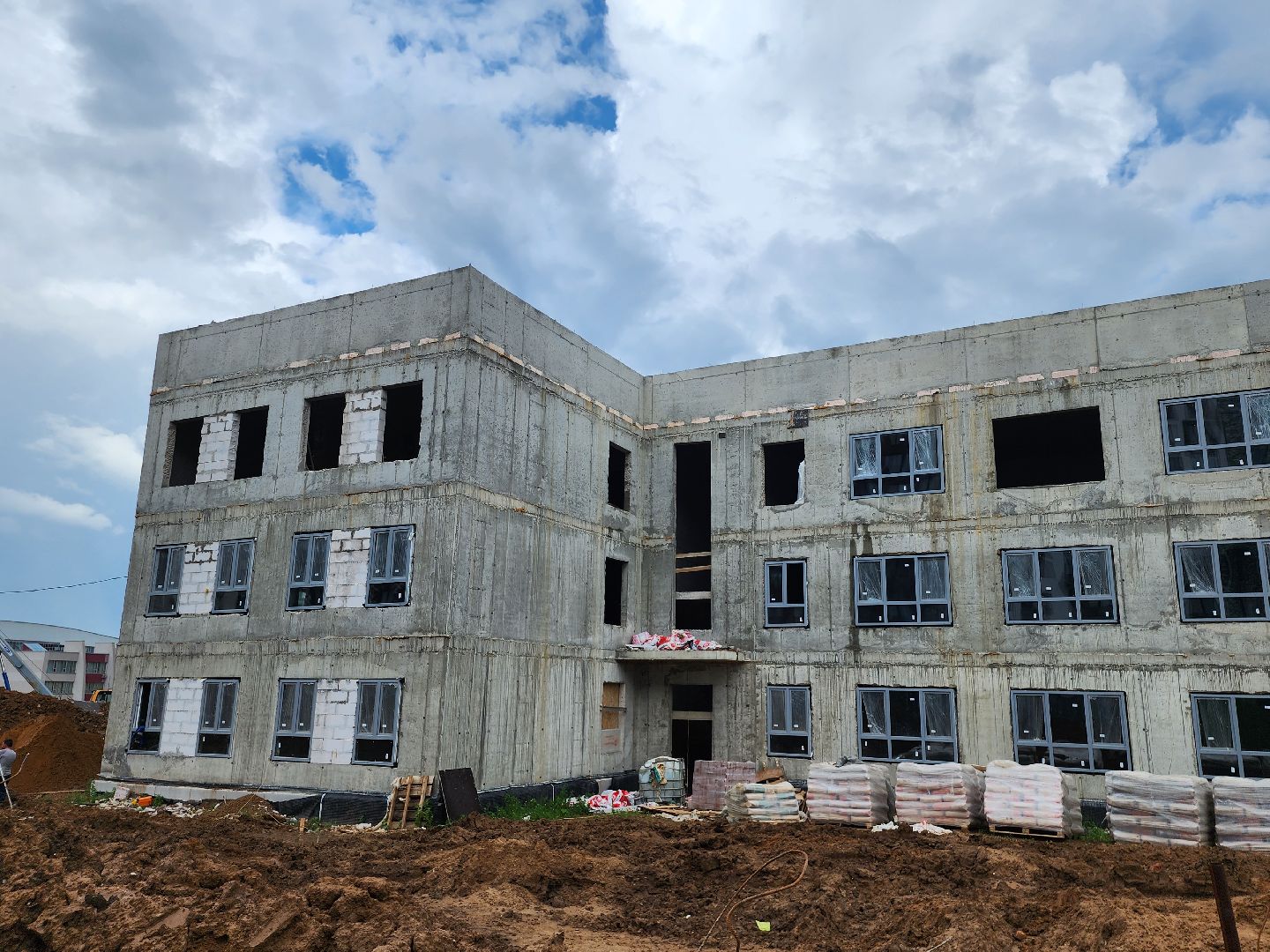 строительство сада, купелинка девелопмент, эко видное 2, сапроново, ленинский округ, детский сад,