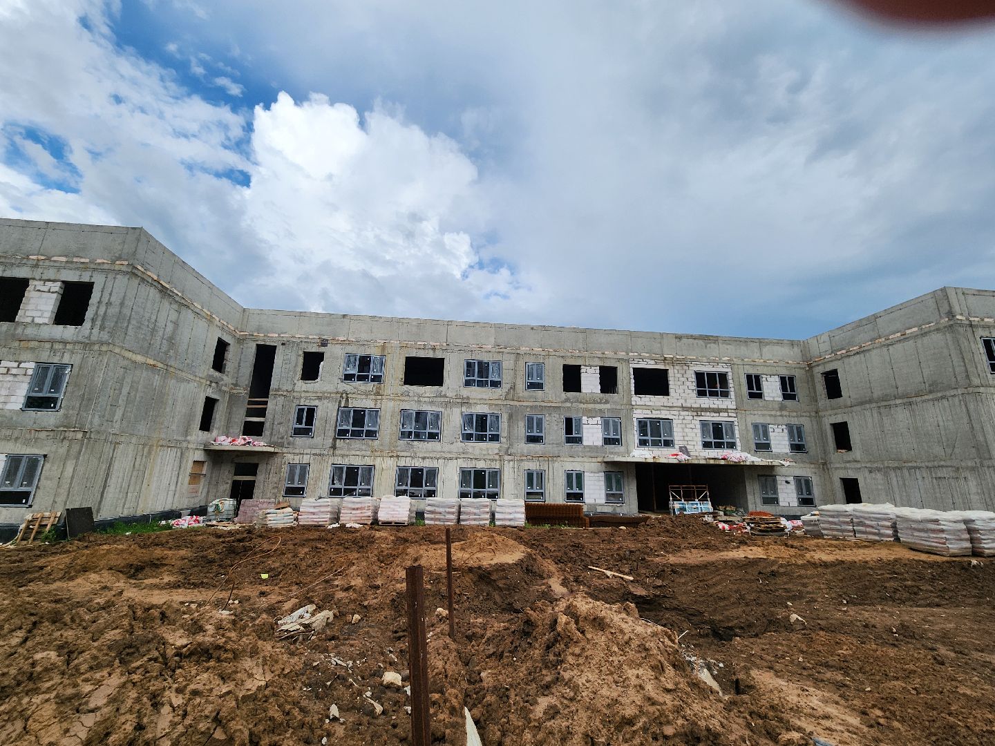 строительство сада, купелинка девелопмент, эко видное 2, сапроново, ленинский округ, детский сад,