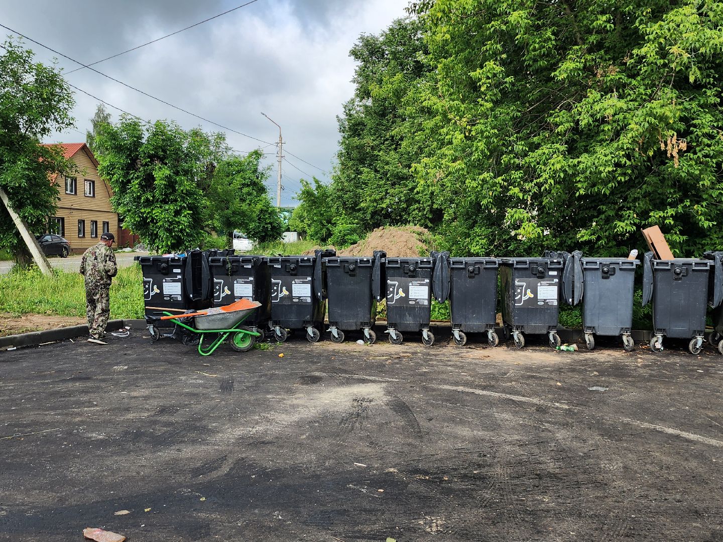 серпухов, улица дальняя, контейнер для мусора, контейнерная площадка, раздельный сбор мусора,