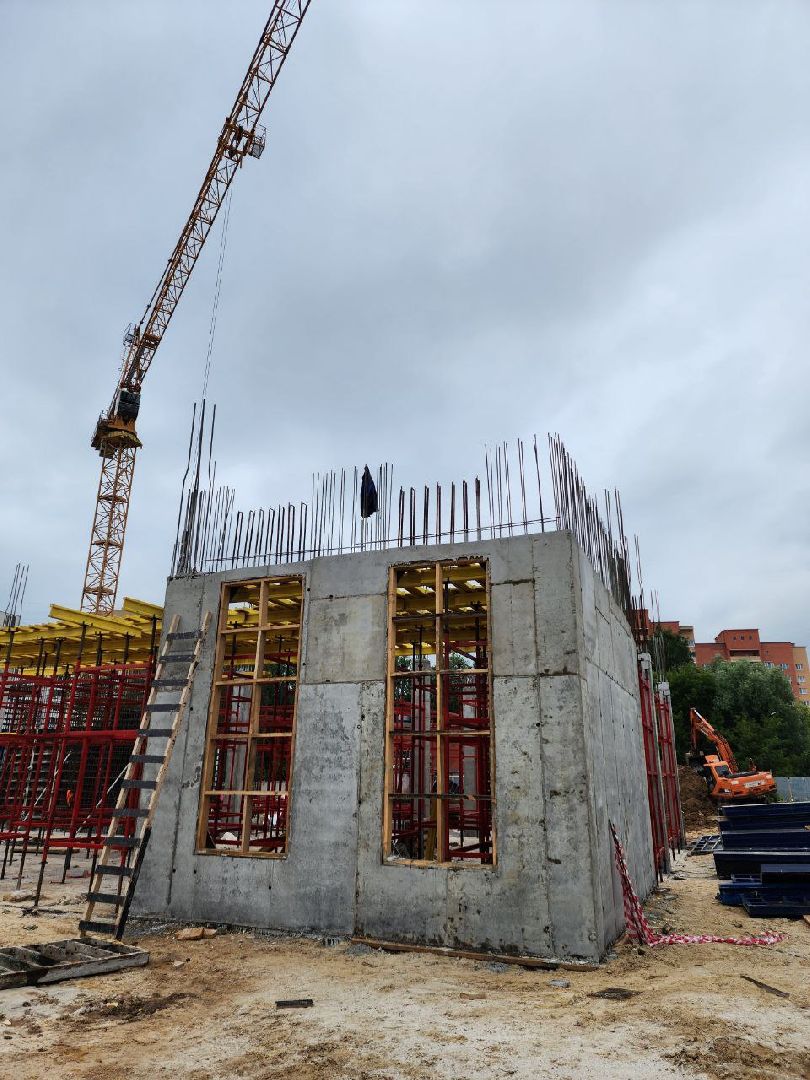 чехов, строительство, поликлиника, рабочие, дети,