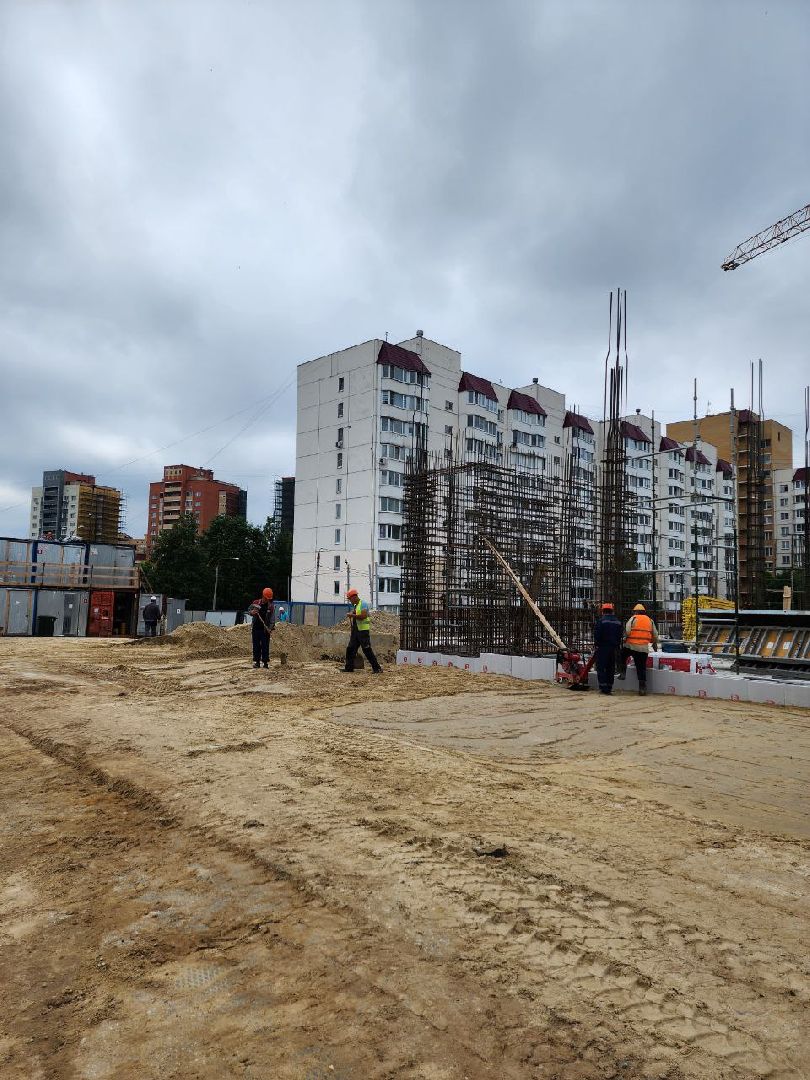 чехов, строительство, поликлиника, рабочие, дети,