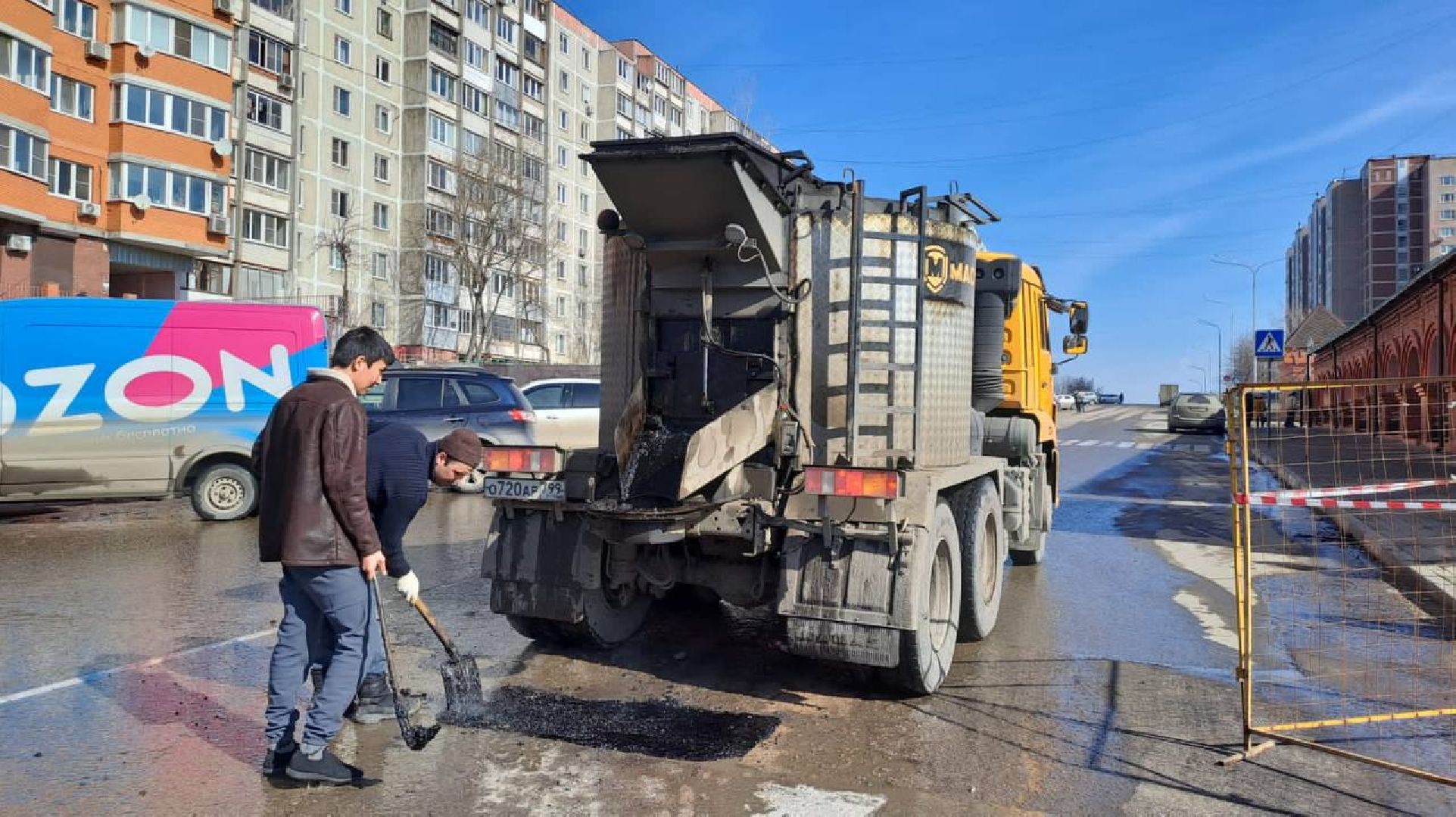ямочный ремонт, СКПДИ, Дзержинский, литой асфальт
