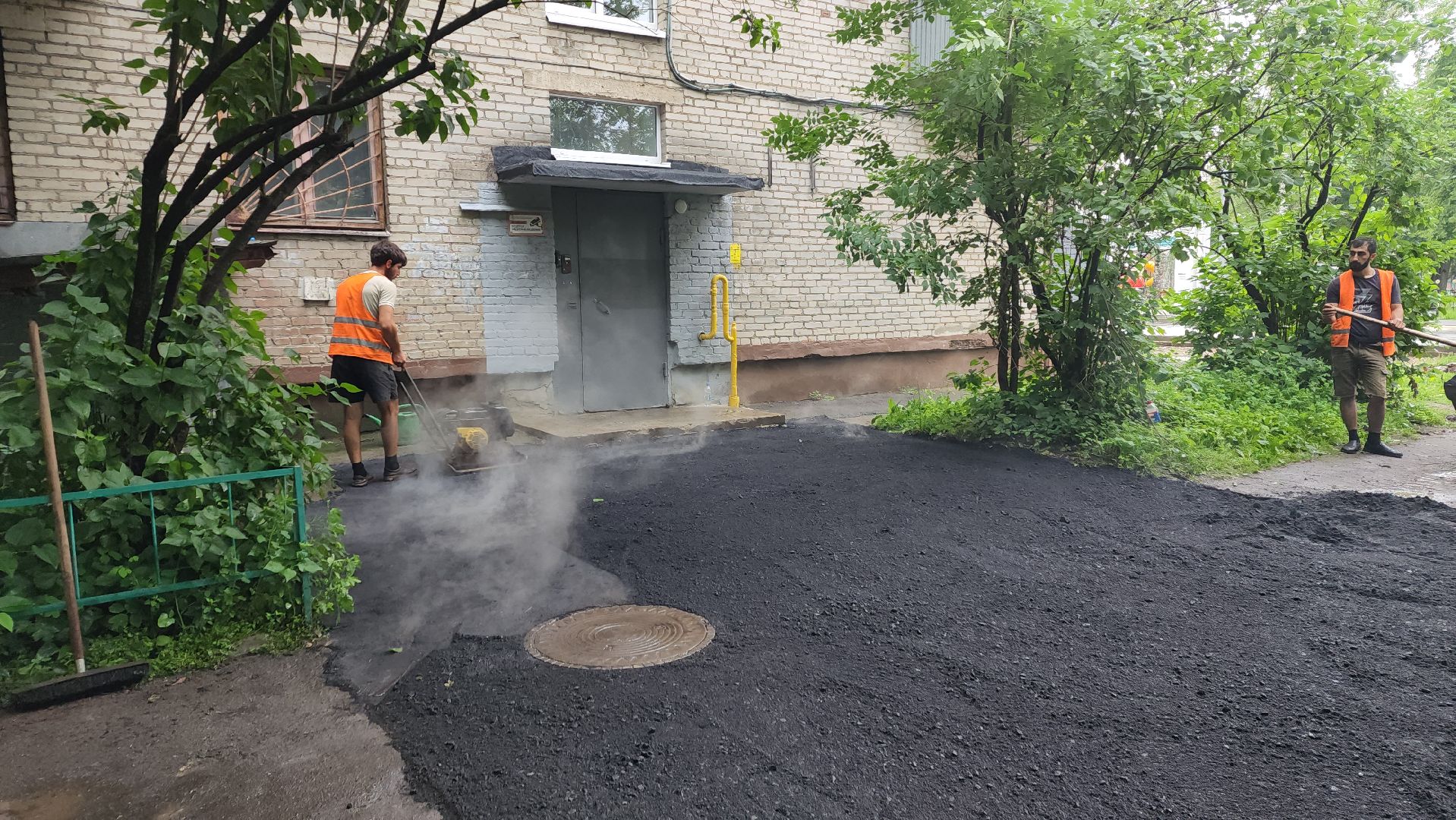 пушкино, ямочный ремонт, дворовая территория, ремонтные работы,