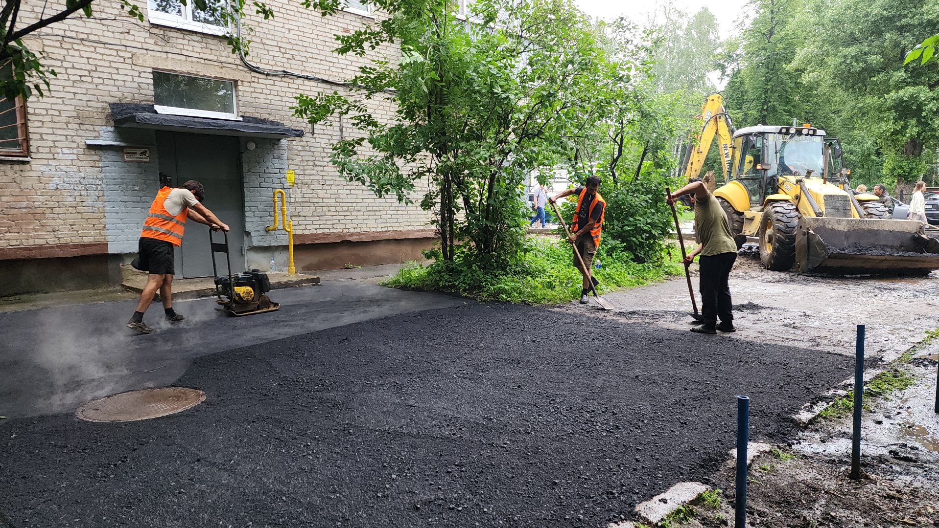 пушкино, ямочный ремонт, дворовая территория, ремонтные работы,