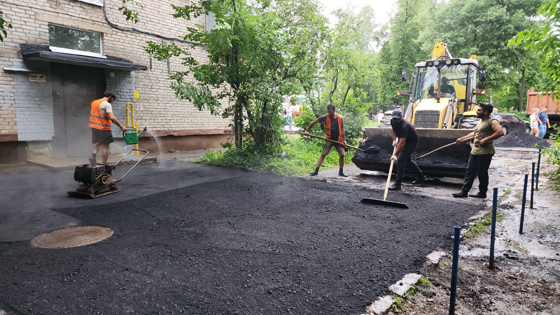 пушкино, ямочный ремонт, дворовая территория, ремонтные работы,