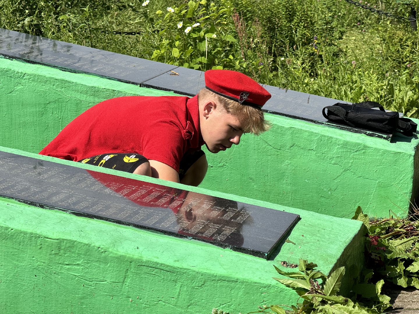 шаховская, мемориал, уборка памятников, памятная акция, юнармейские отряды,