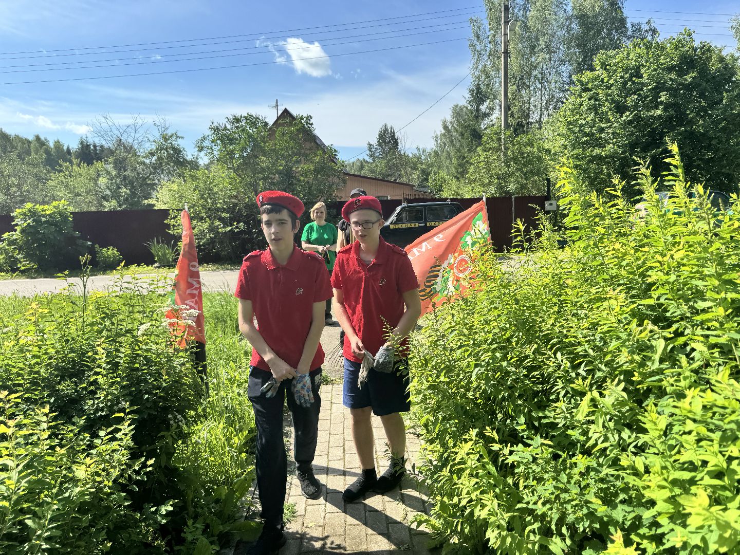 шаховская, мемориал, уборка памятников, памятная акция, юнармейские отряды,