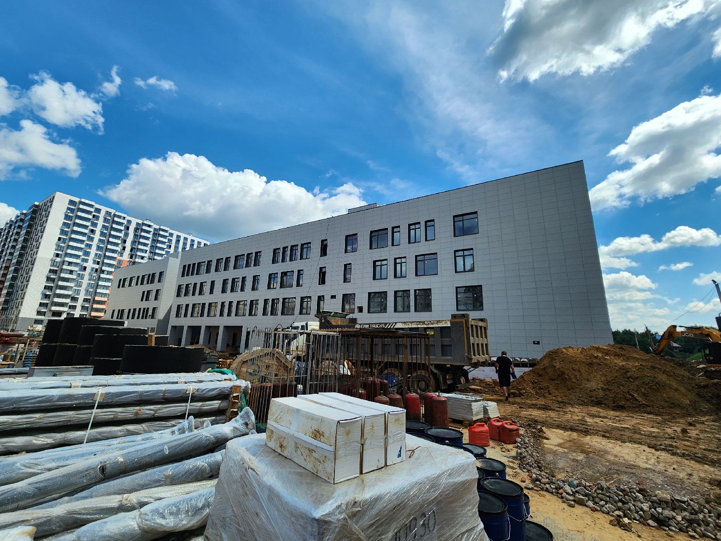 строительство школы, школа сапроново, школа купелинка, видное, ленинский округ, эко видное,