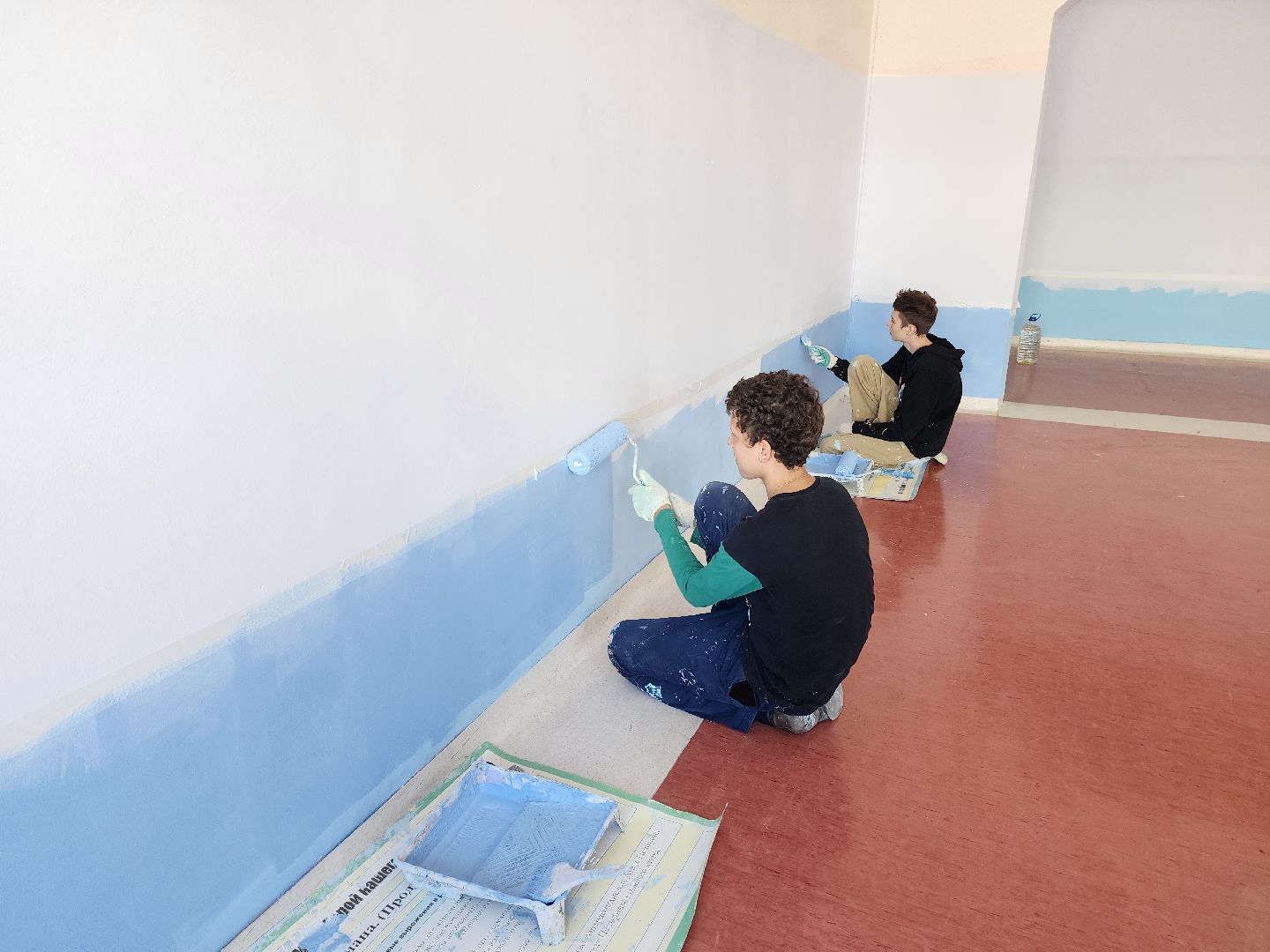 красноармейск, г.о. пушкинский, трудовые бригады, ремонт в школе,