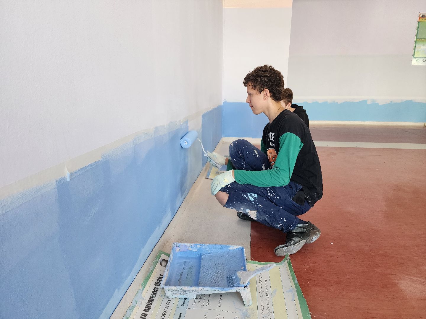 красноармейск, г.о. пушкинский, трудовые бригады, ремонт в школе,