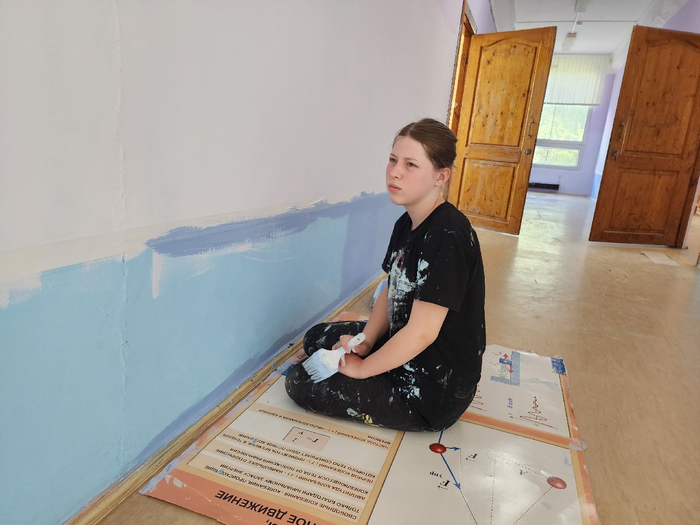 красноармейск, г.о. пушкинский, трудовые бригады, ремонт в школе,