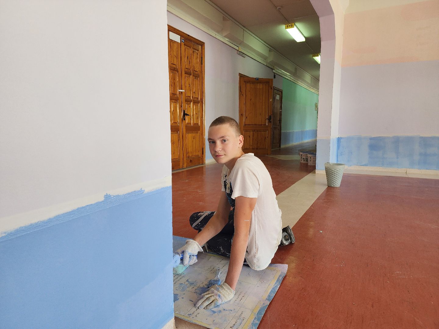 красноармейск, г.о. пушкинский, трудовые бригады, ремонт в школе,