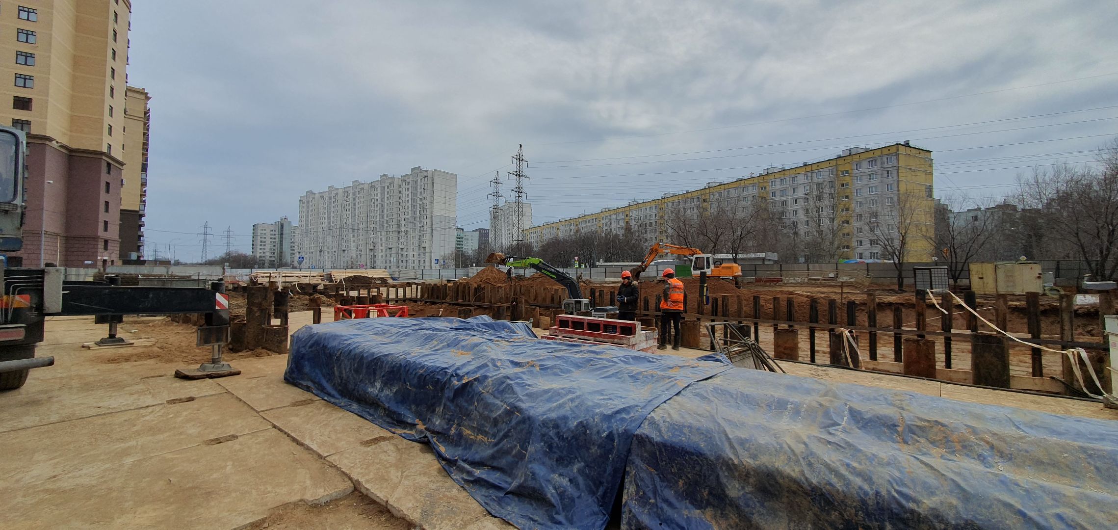 Строительство, поликлиника, Котельники, Подмосковье, нулевой цикл