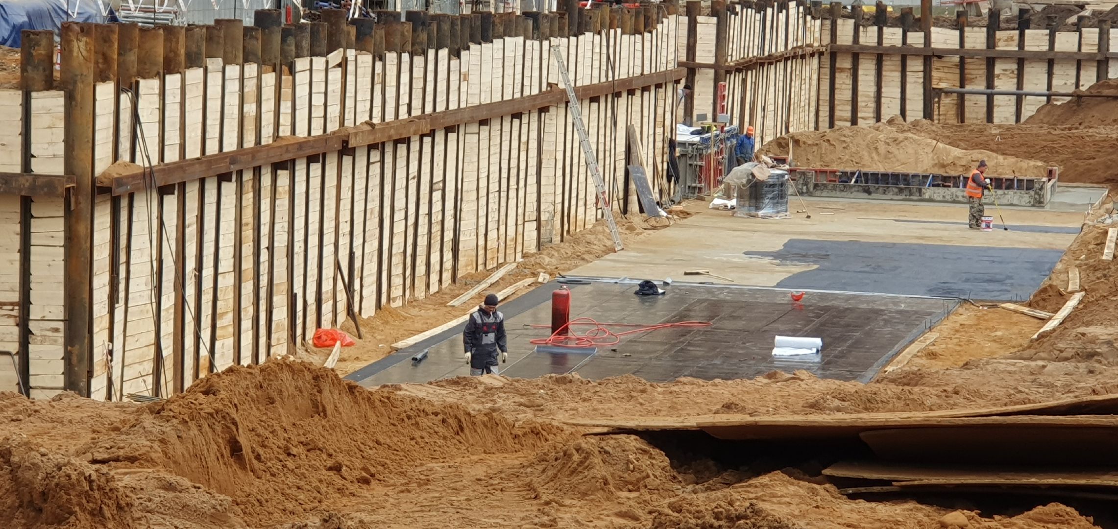 Строительство, поликлиника, Котельники, Подмосковье, нулевой цикл