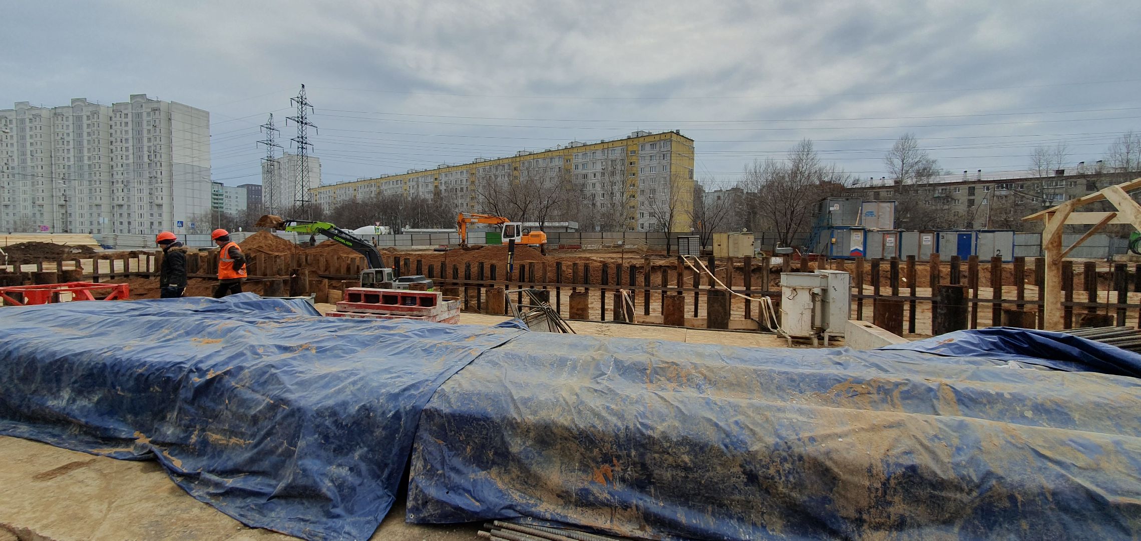 Строительство, поликлиника, Котельники, Подмосковье, нулевой цикл