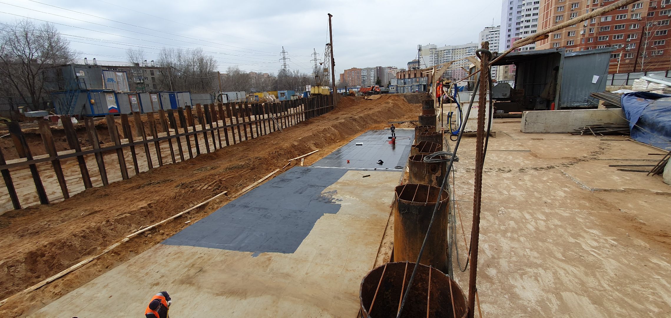 Строительство, поликлиника, Котельники, Подмосковье, нулевой цикл