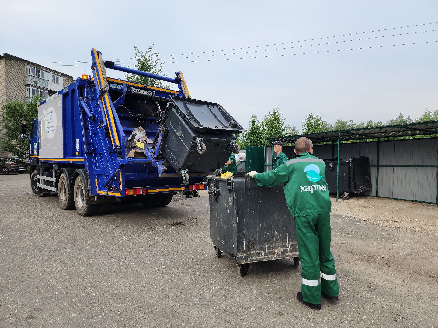 контейнерная площадка, вывоз мусора, уборка мусора, Старая Купавна, Богородский городской округ,