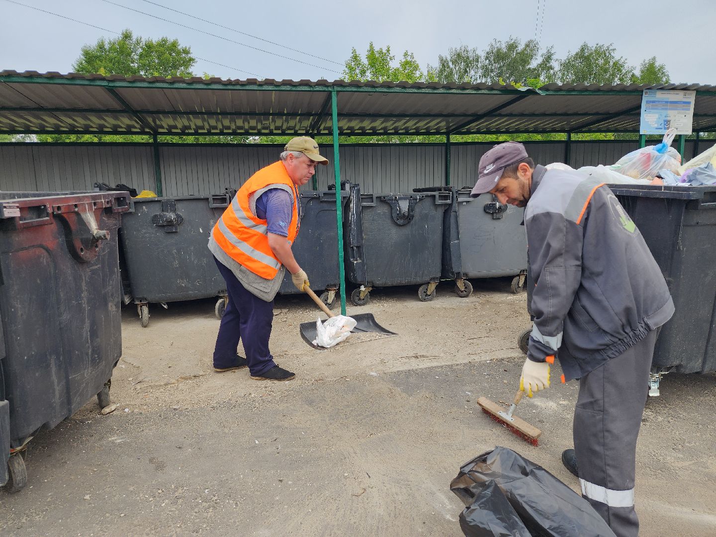 контейнерная площадка, вывоз мусора, уборка мусора, Старая Купавна, Богородский городской округ,