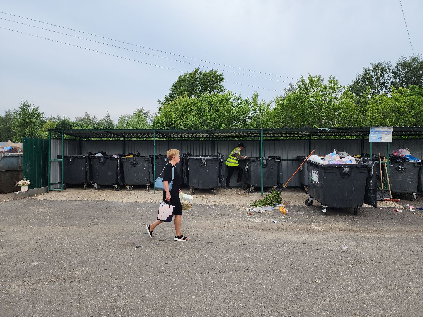 контейнерная площадка, вывоз мусора, уборка мусора, Старая Купавна, Богородский городской округ,