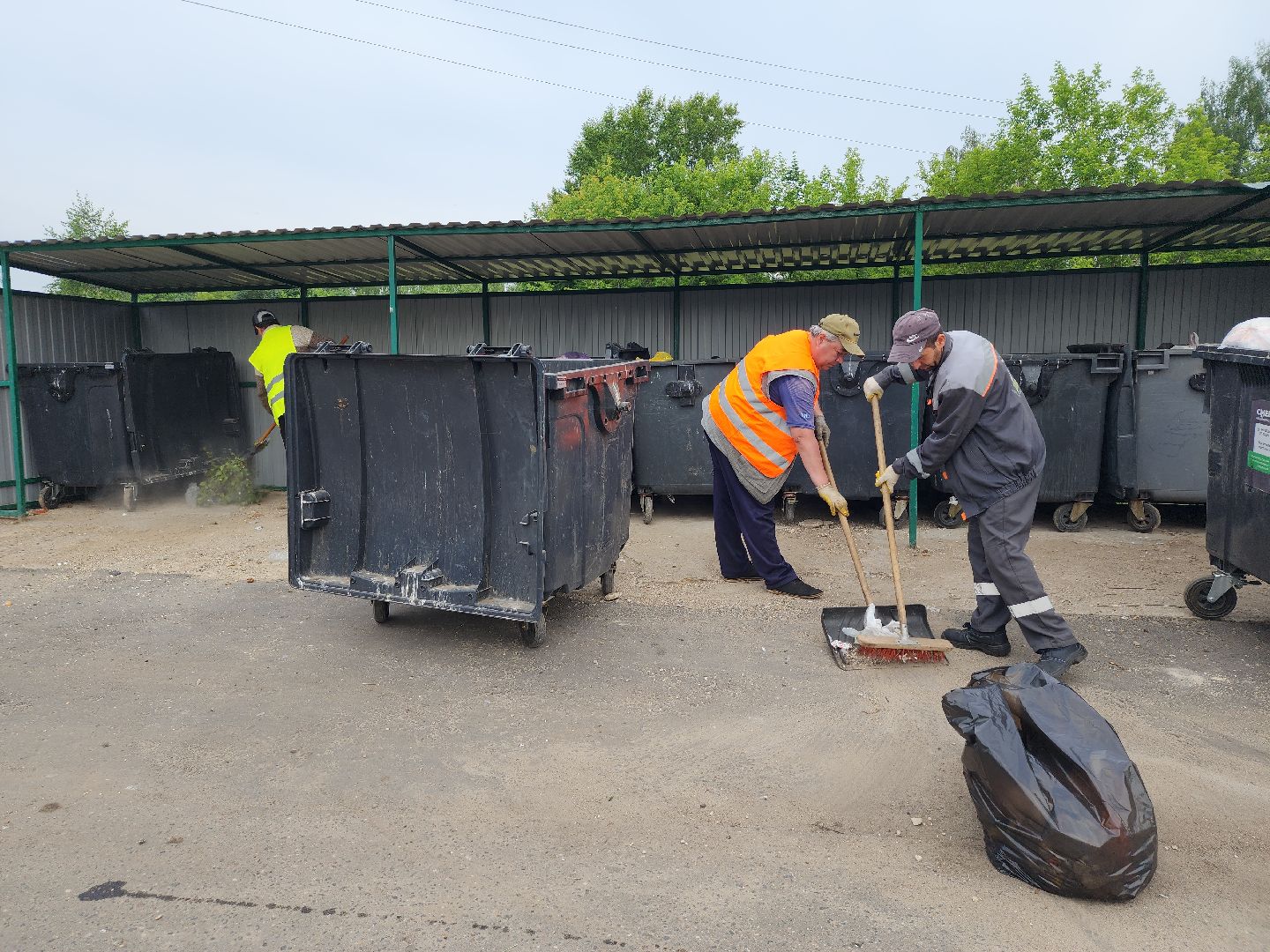 контейнерная площадка, вывоз мусора, уборка мусора, Старая Купавна, Богородский городской округ,