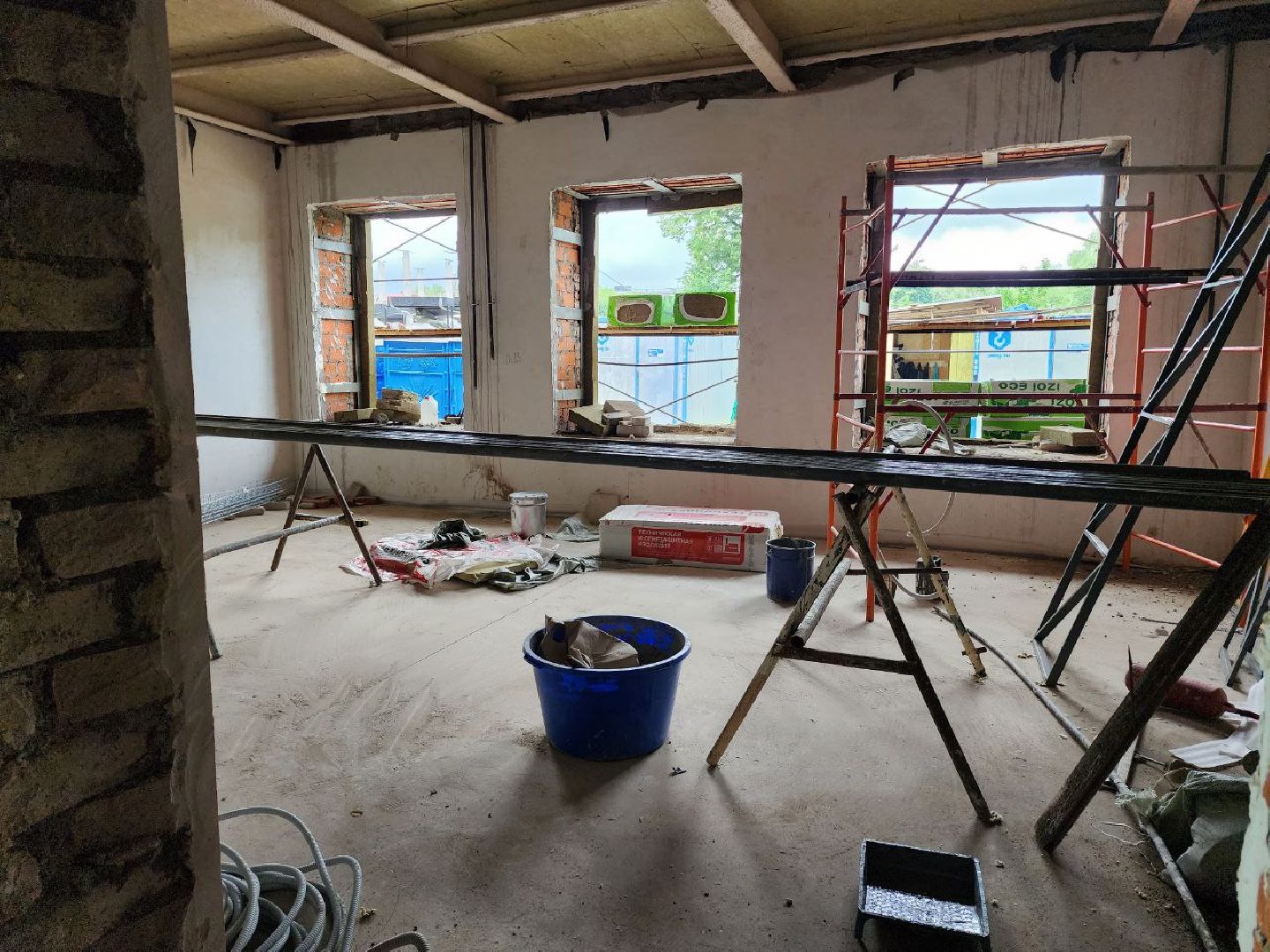 Солнечногорск, Ремонт, Ремонт школы, Капитальный ремонт, Рабочие,