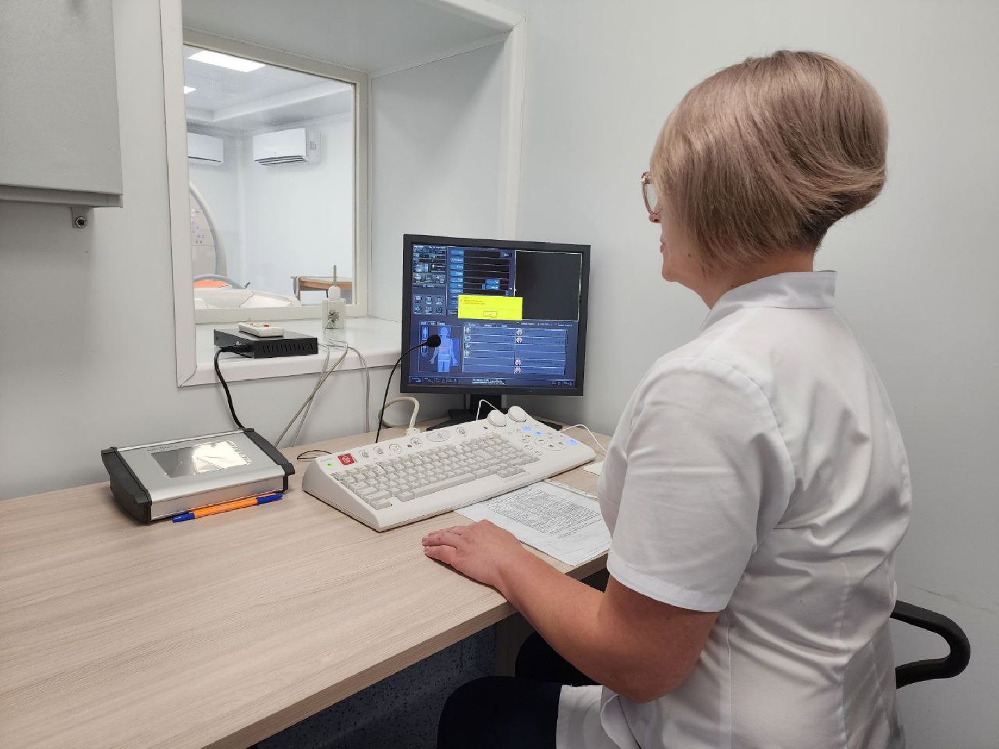 можайск, можайский городской округ, подмосковье, аппарат-кт, кабинет компьютерной томографии, новое медоборудование, тяжелое оборудование, обследования, больница, больные,