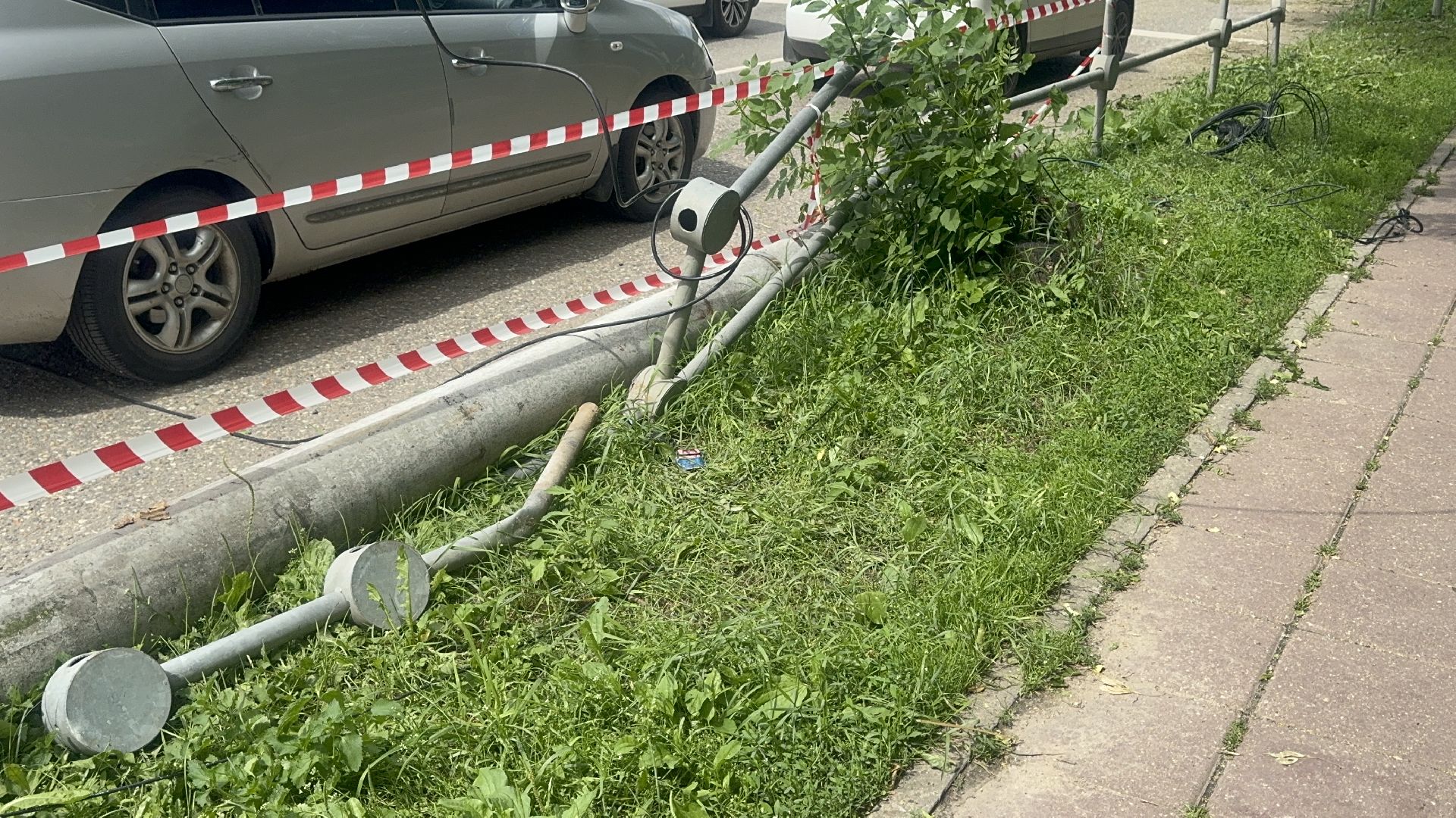 Солнечногорск, Последствия урагана, уборка детских площадок, спил деревьев, подтопление,