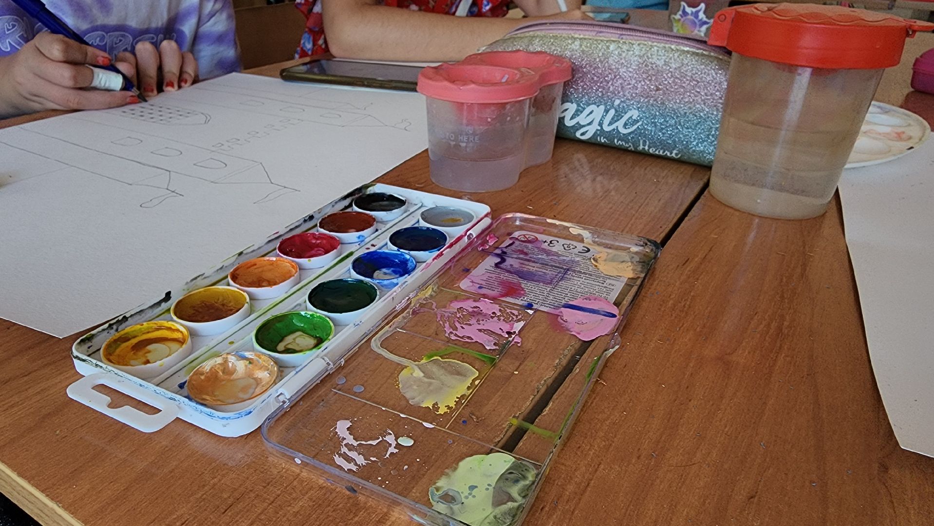 кашира, школа 1, детский лагерь, школьный лагерь, акварельки, рисование, изобразительное искусство, история искусства,