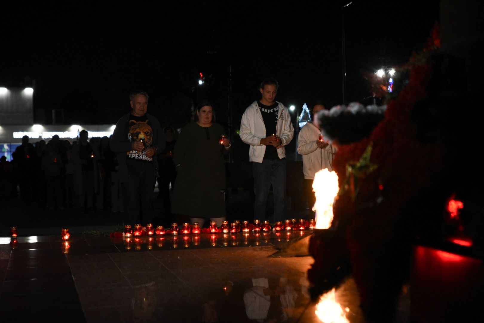 Бронницы, Свеча памяти, Огненная картина, Площадь Тимофеева, Акция памяти,