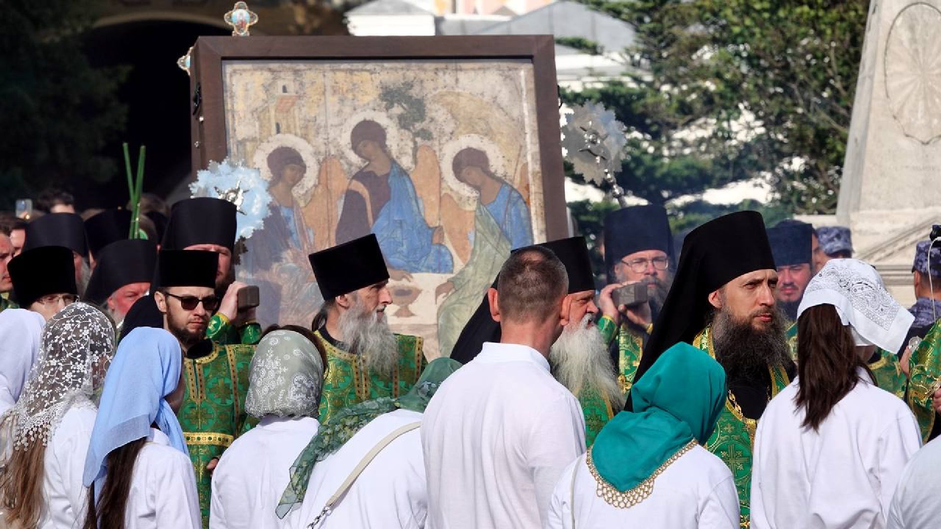 Троица, Андрей Рублев, Троице-Сергиевая лавра, Патриарх Кирилл, Сергиев Посад, Сергиево-Посадский городской округ, Эксклюзив, Вера, Религия, Сергей Пахомов,