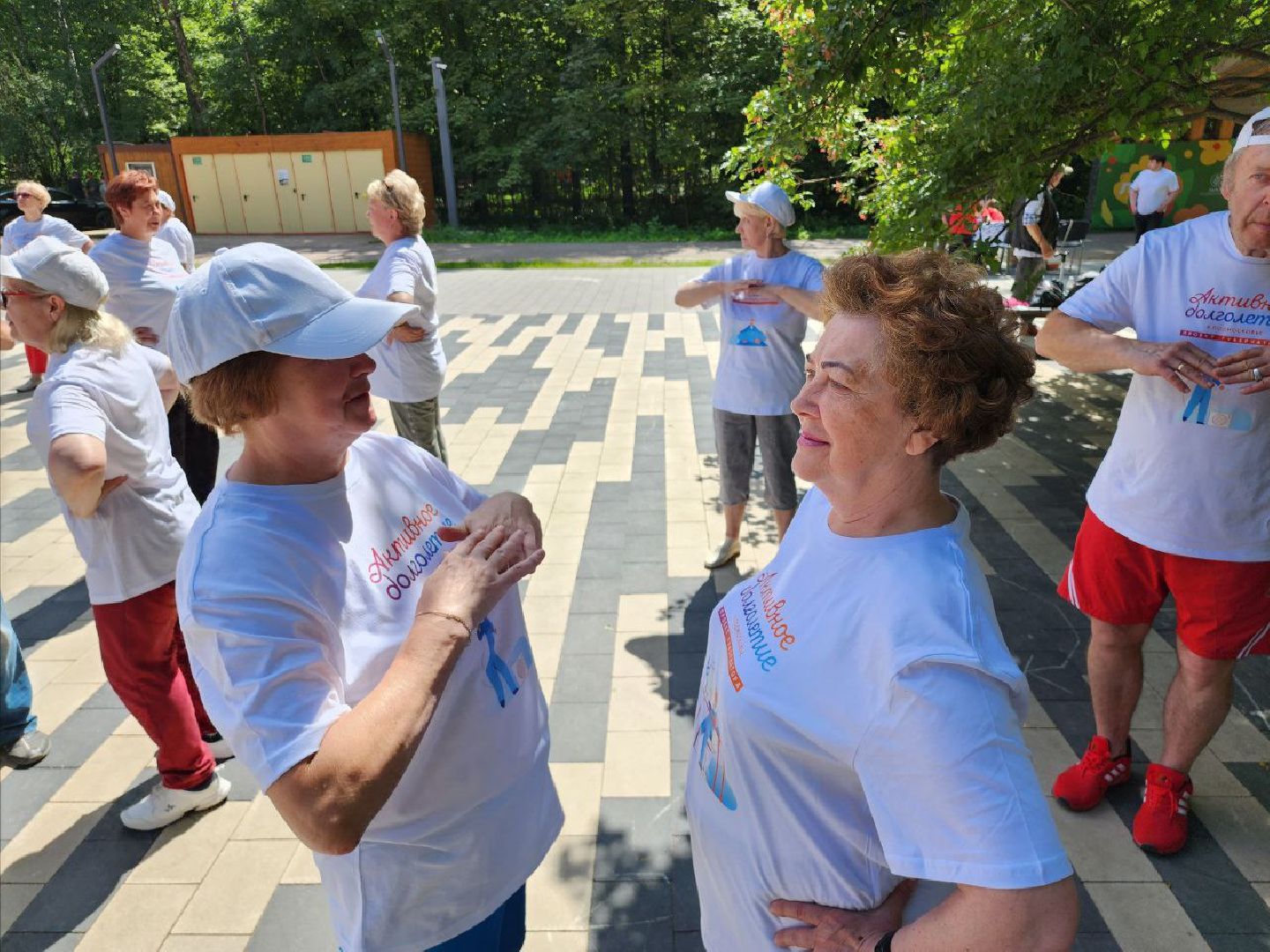 активное долголетие,зарядка долголетов, общеобластная зарядка, парк апаринки, видное, ленинский округ,