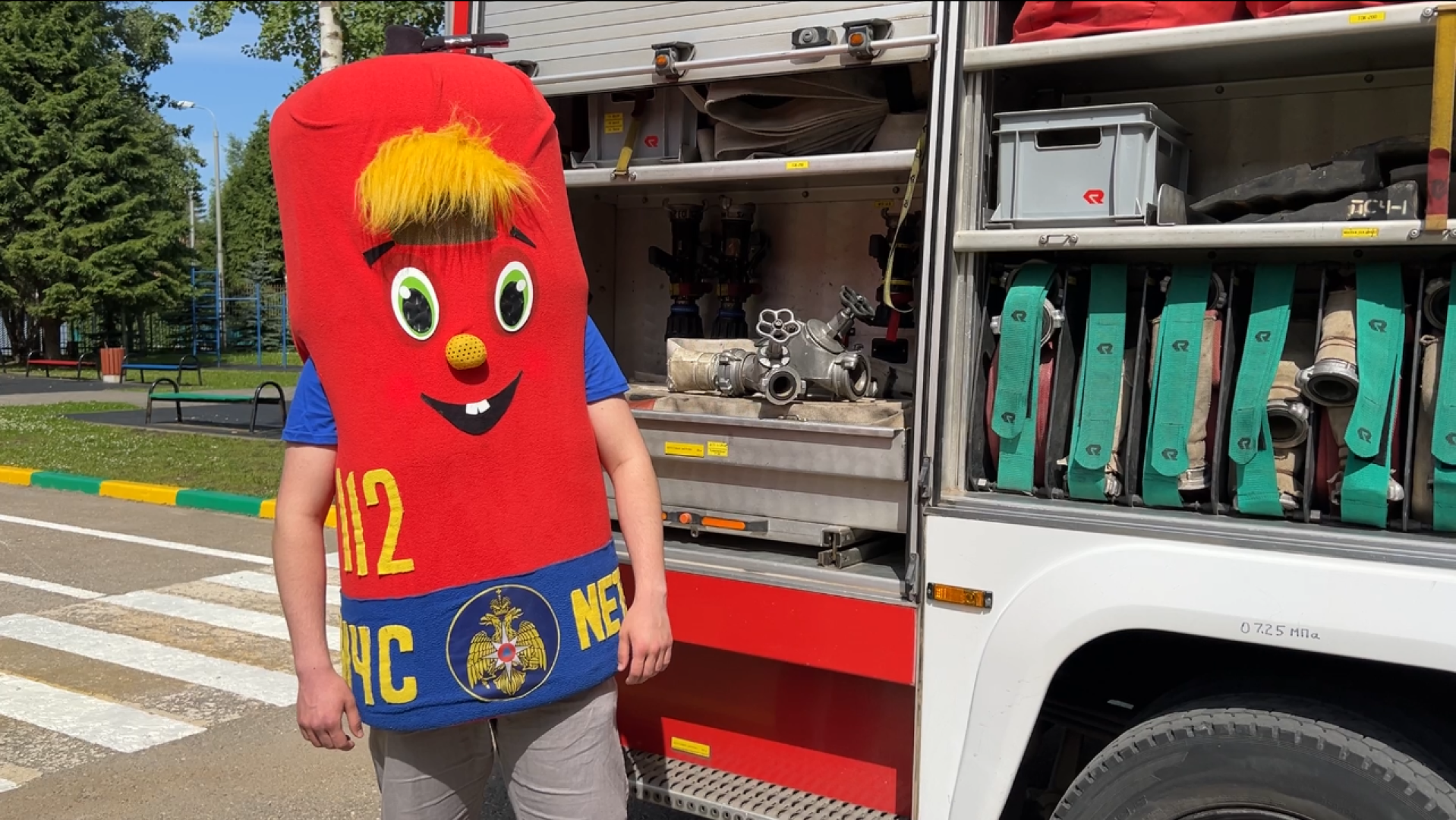 химки, пожарные, школьный лагерь, пожарная безопасность,профилактика пожаров,