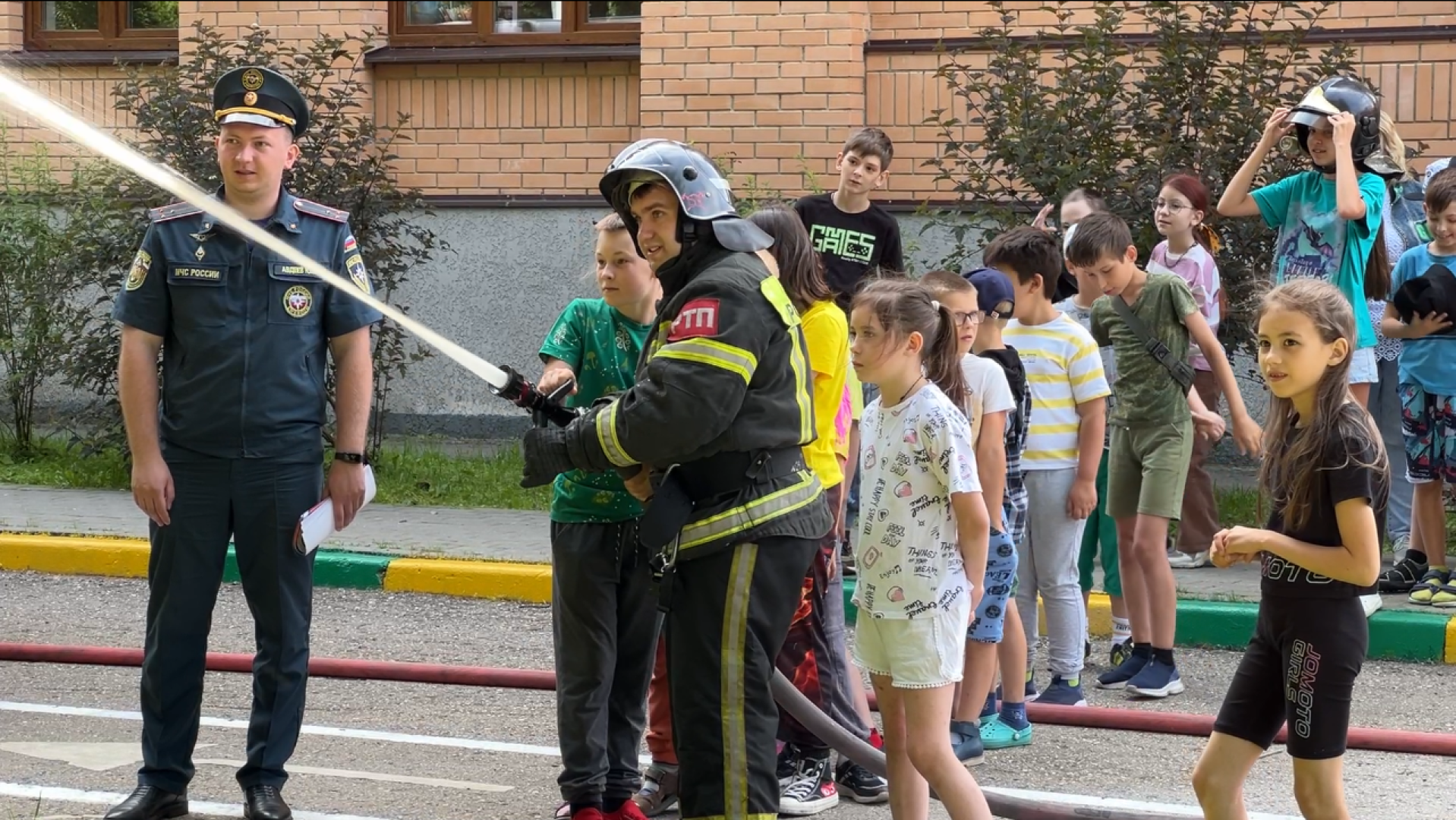 химки, пожарные, школьный лагерь, пожарная безопасность,профилактика пожаров,