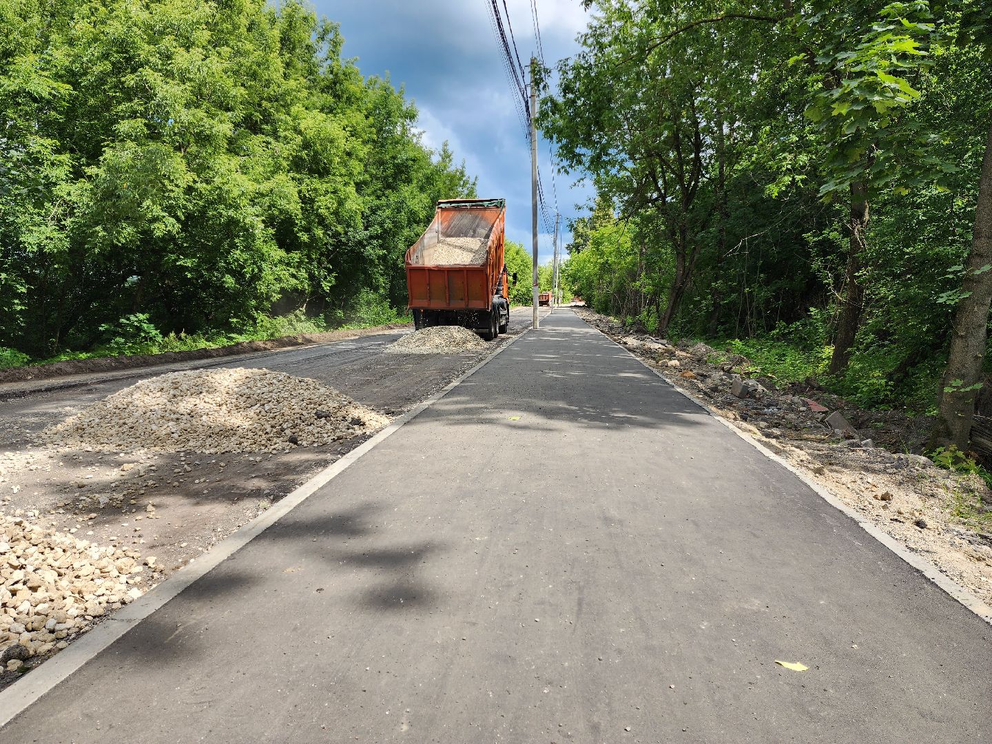 раменское, дороги, ремонт дороги в поселке Комбината стройматериалов-1,