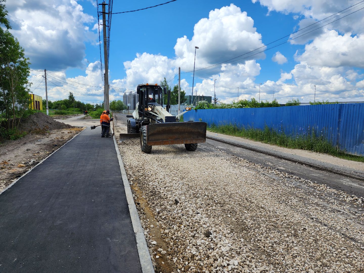 раменское, дороги, ремонт дороги в поселке Комбината стройматериалов-1,