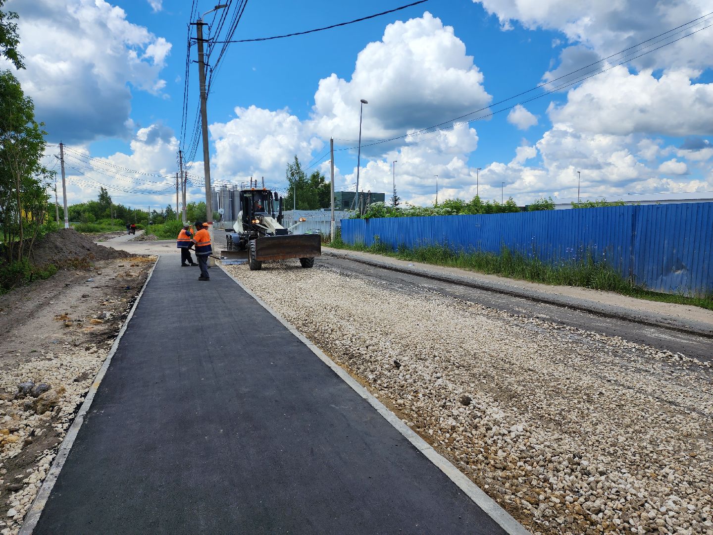 раменское, дороги, ремонт дороги в поселке Комбината стройматериалов-1,