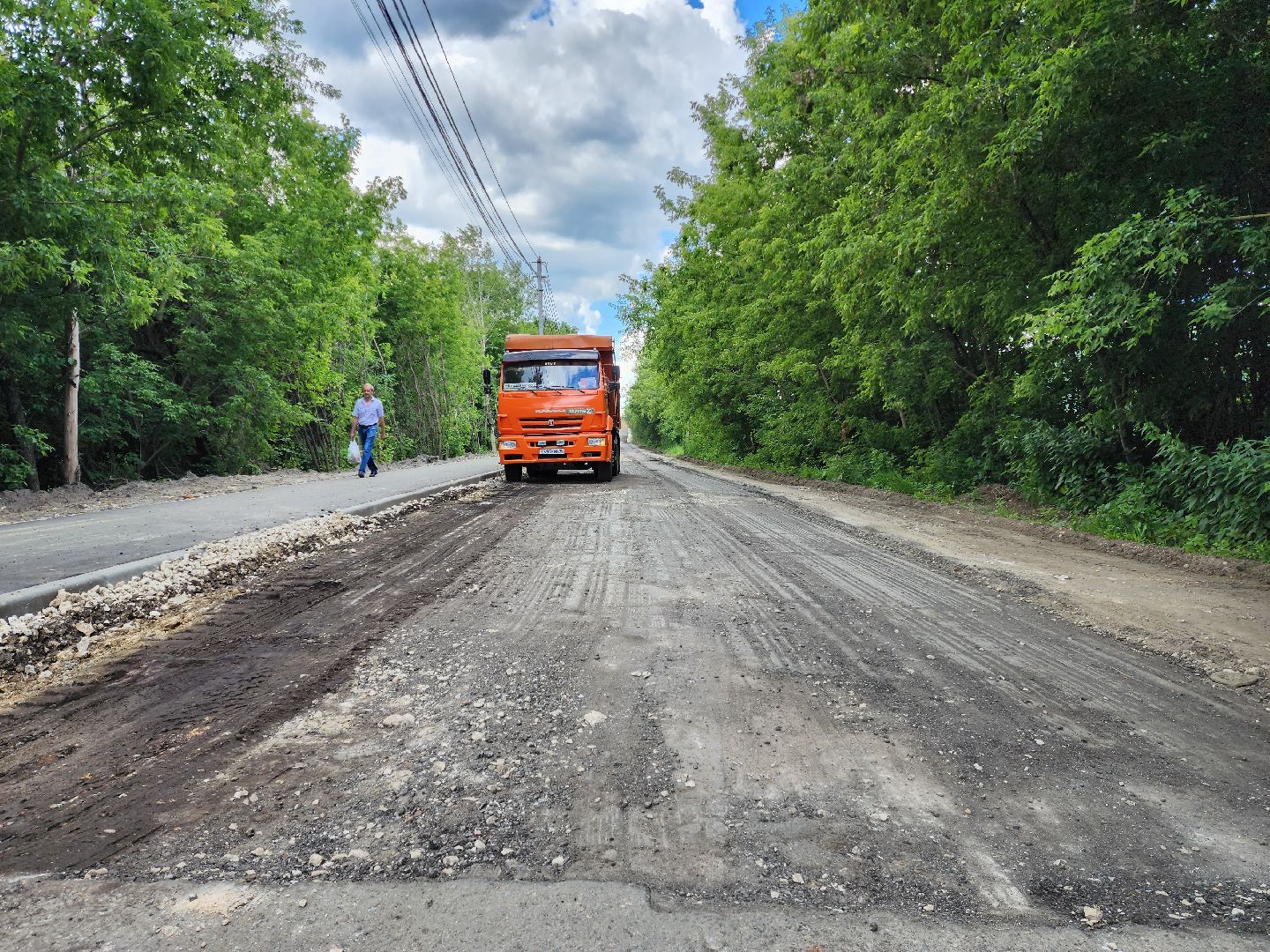 раменское, дороги, ремонт дороги в поселке Комбината стройматериалов-1,