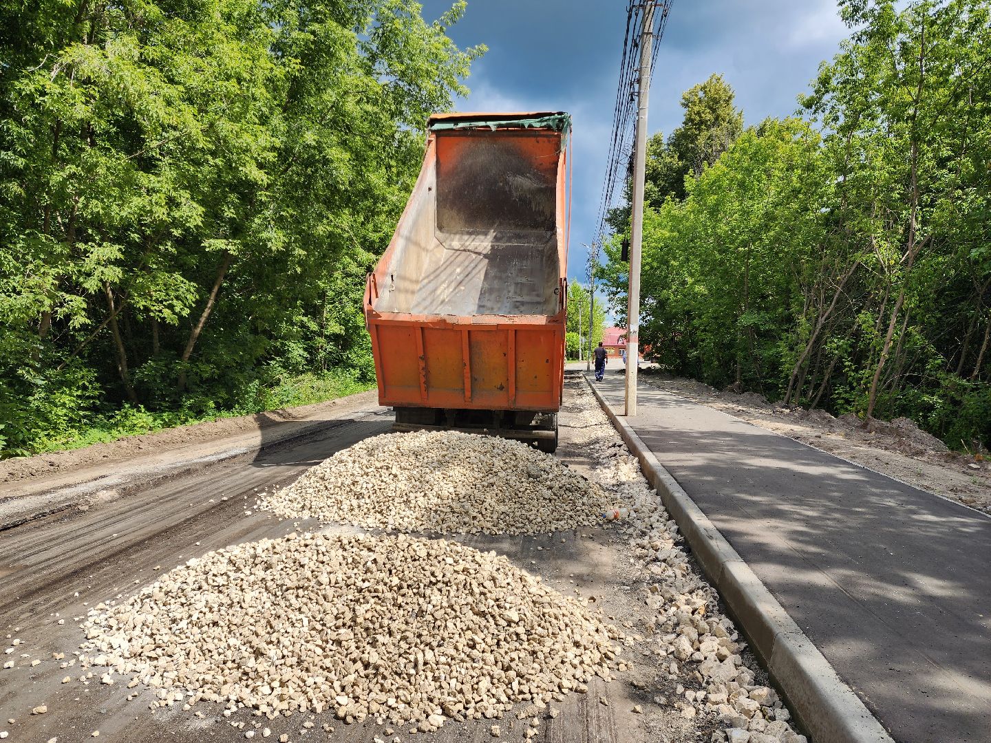 раменское, дороги, ремонт дороги в поселке Комбината стройматериалов-1,