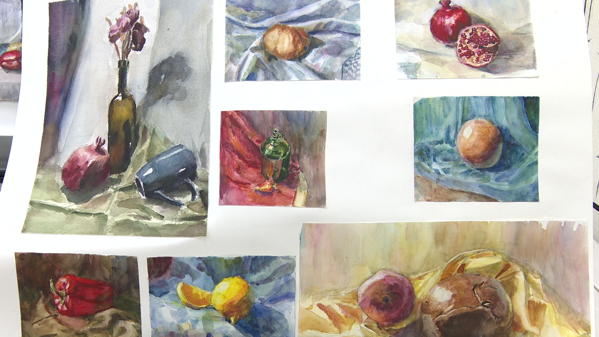 Реутов, библиотека, художник, картины, выставка, акварель, карандаш,