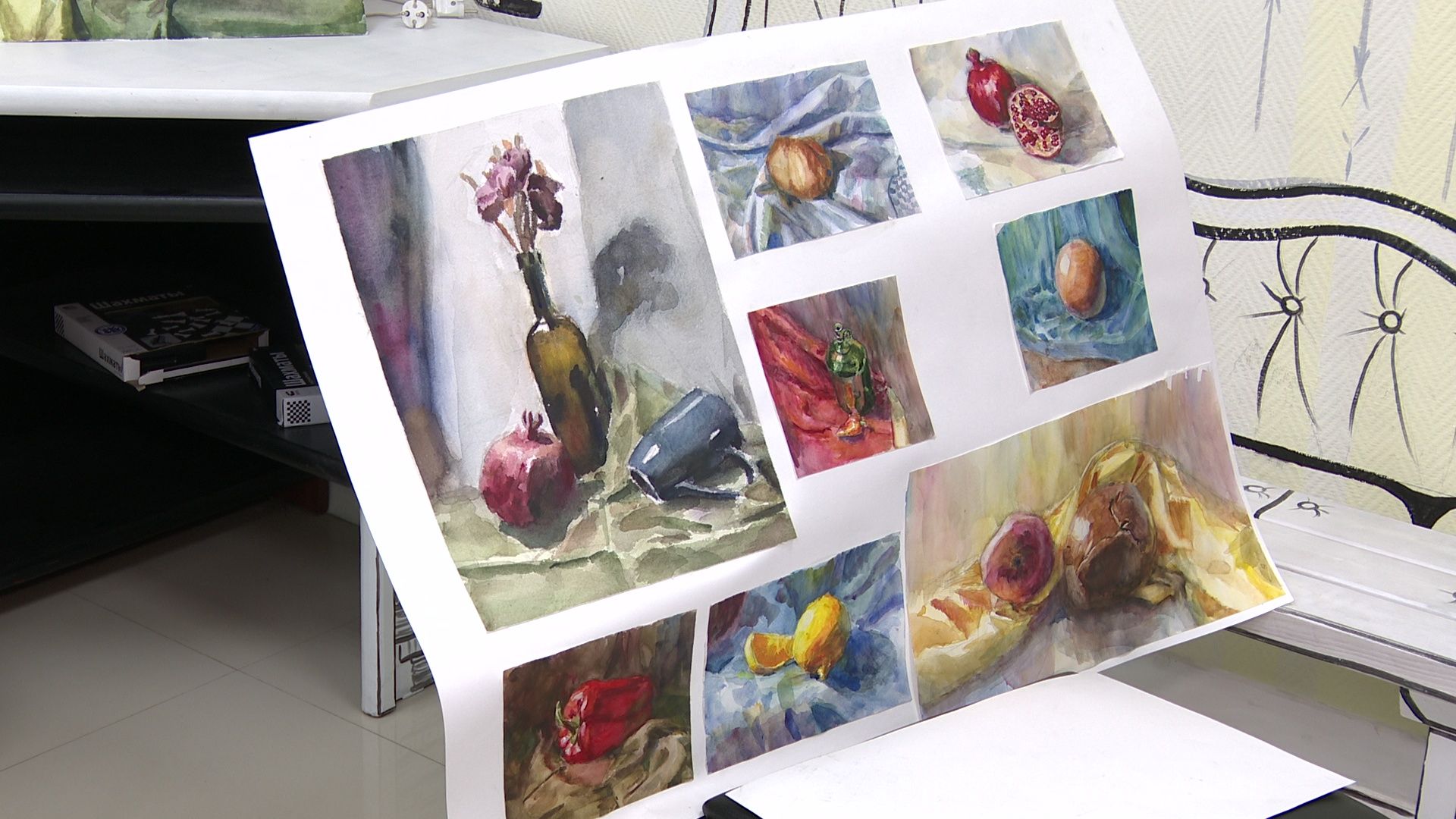 Реутов, библиотека, художник, картины, выставка, акварель, карандаш,