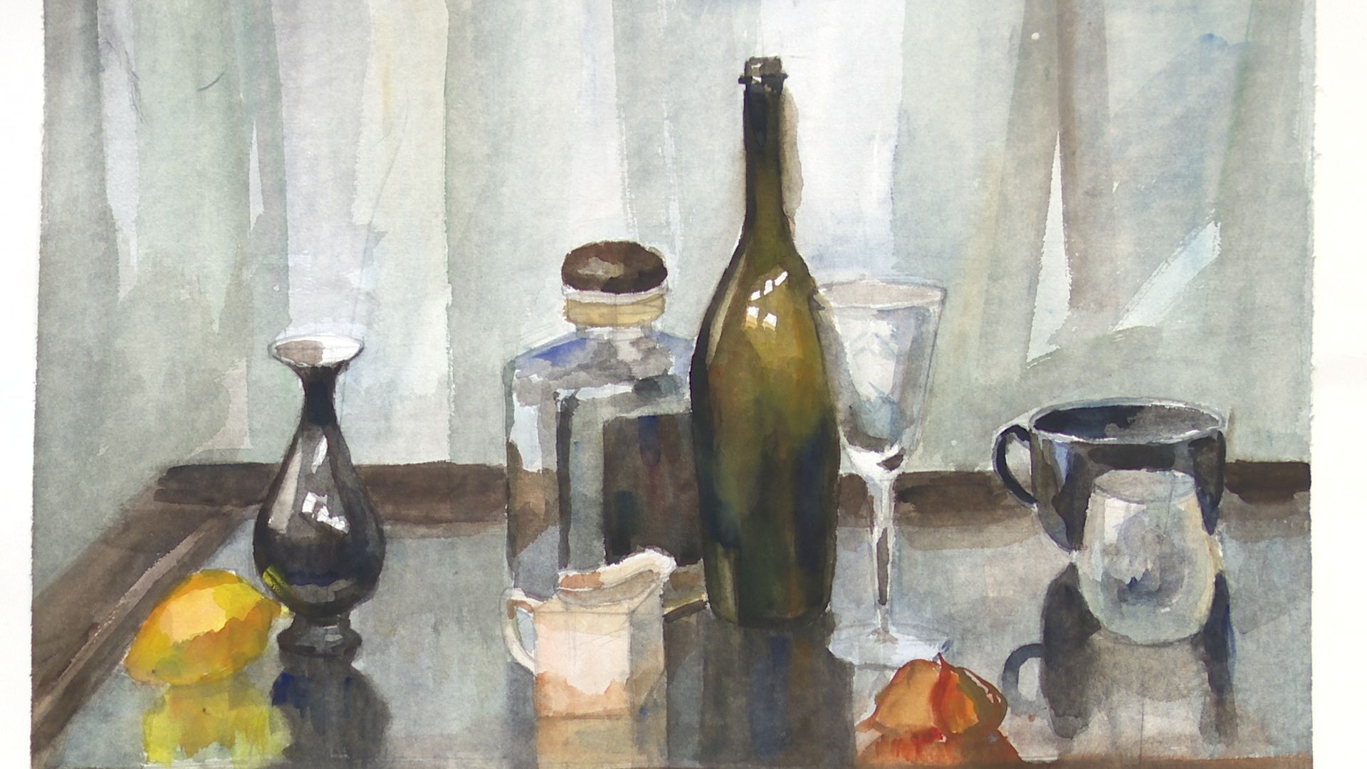 Реутов, библиотека, художник, картины, выставка, акварель, карандаш,