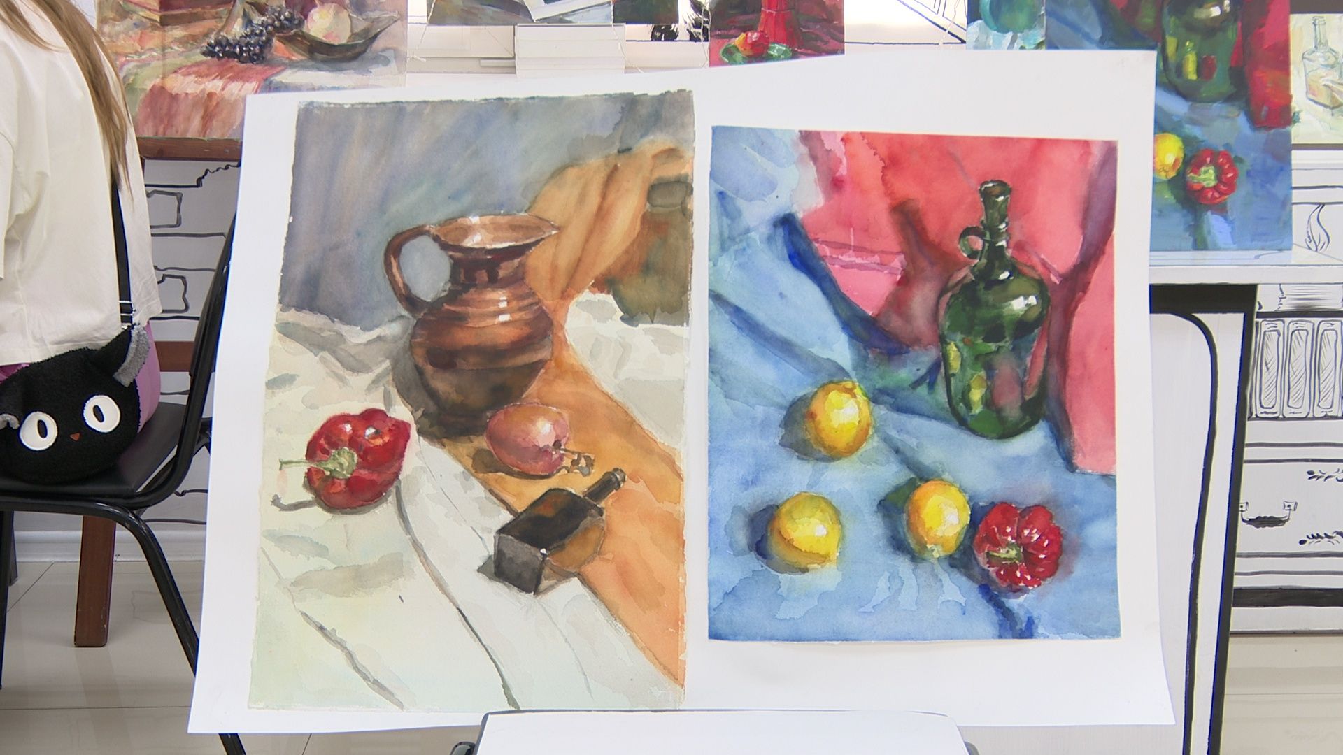 Реутов, библиотека, художник, картины, выставка, акварель, карандаш,