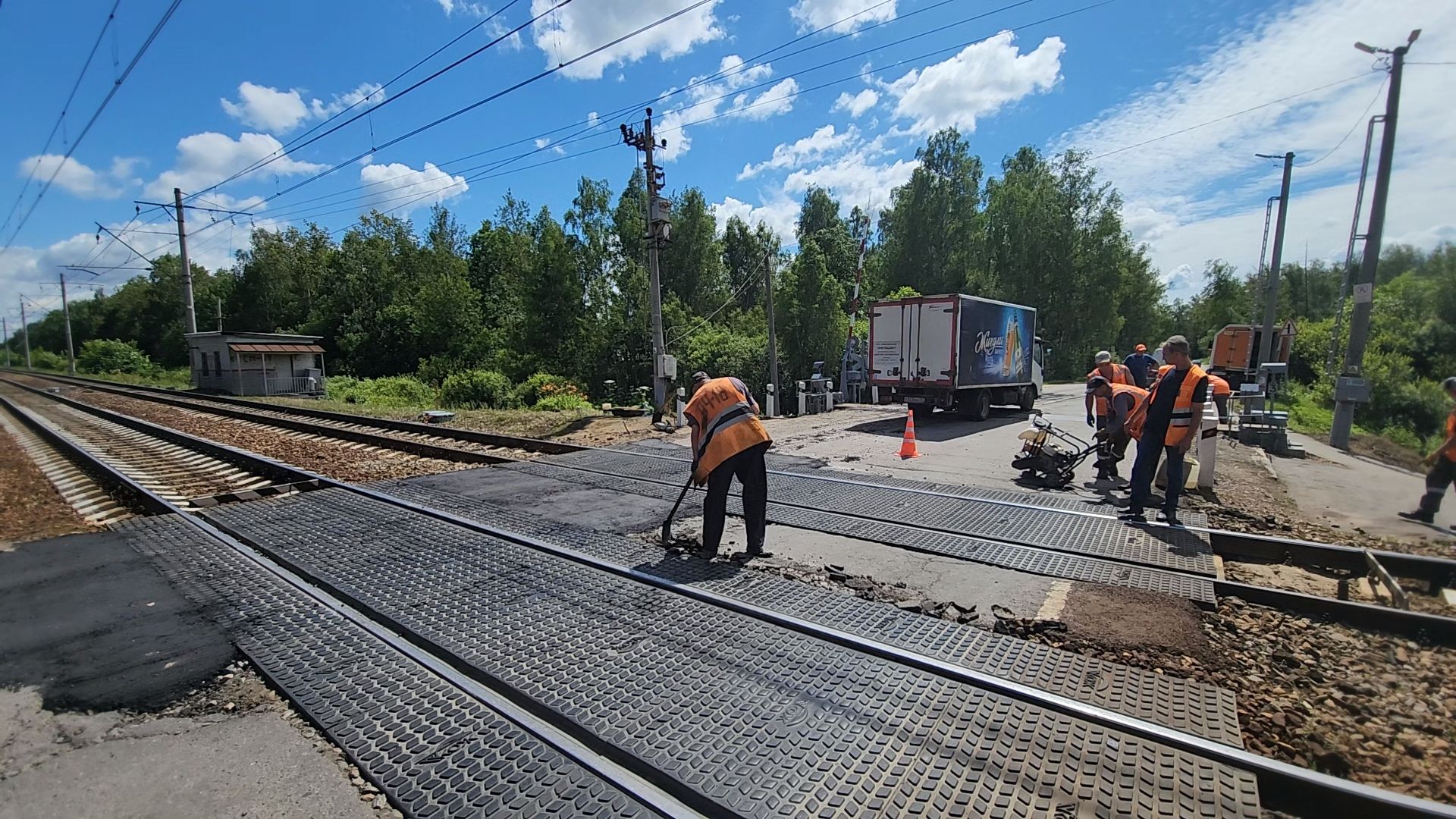 Одинцово, часцы, дороги, железнодорожный переезд, ремонт,