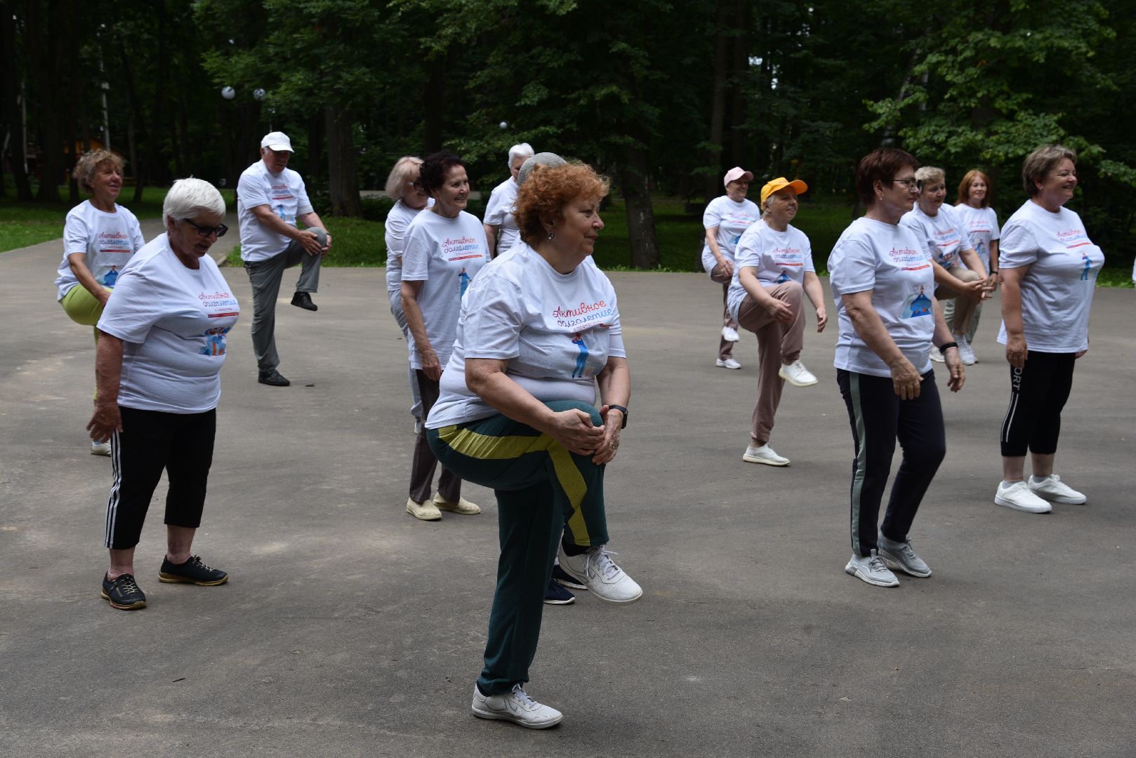 лотошино, лотошинский парк, активное долголетие, зарядка долголетов, парки подмосковья,