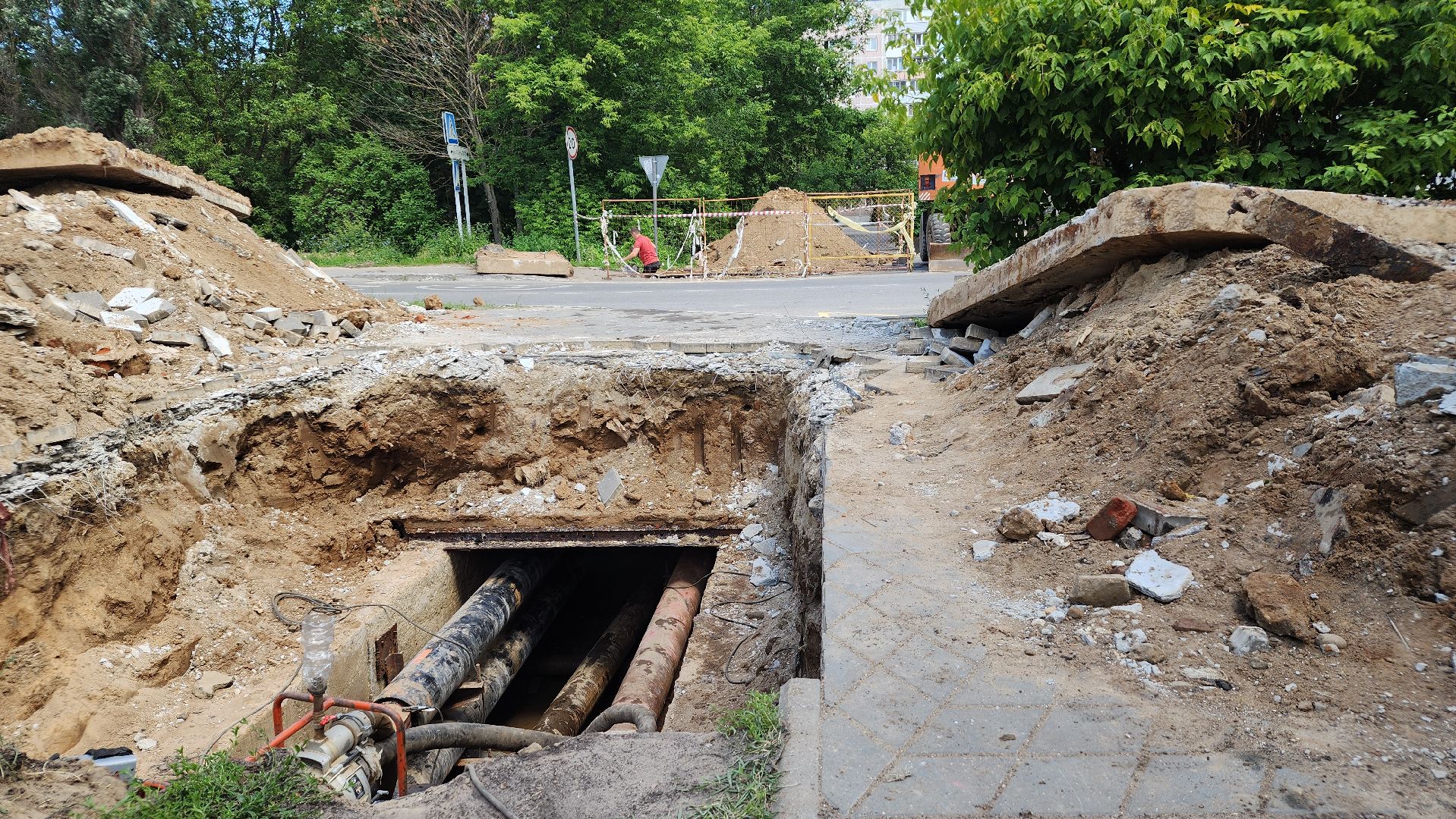 жкх, коммунальная авария, Лосино-Петровский,