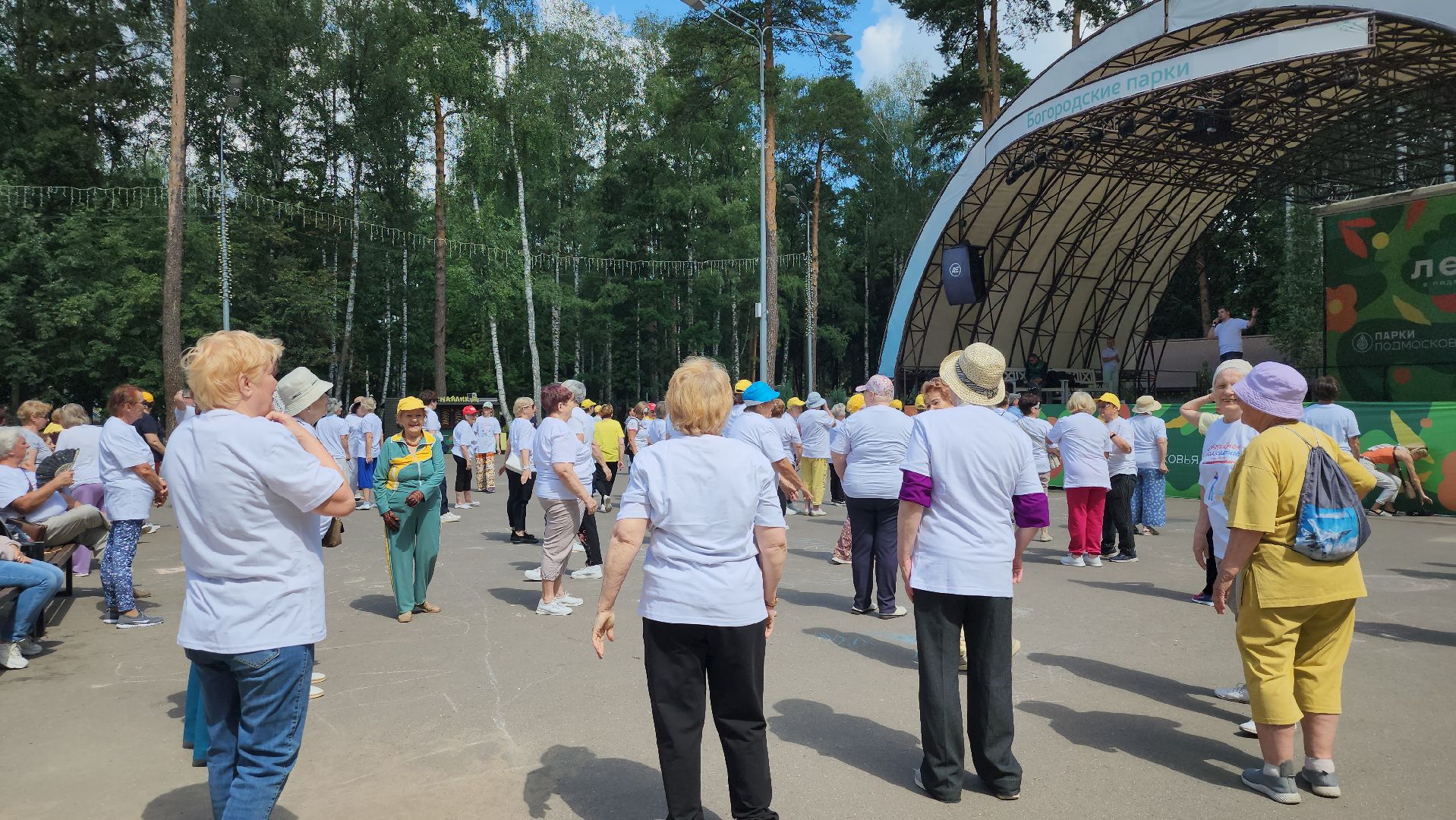 Активное долголетие, Зарядка долголетов, Центральный парк, Ногинск, Богородский городской округ,